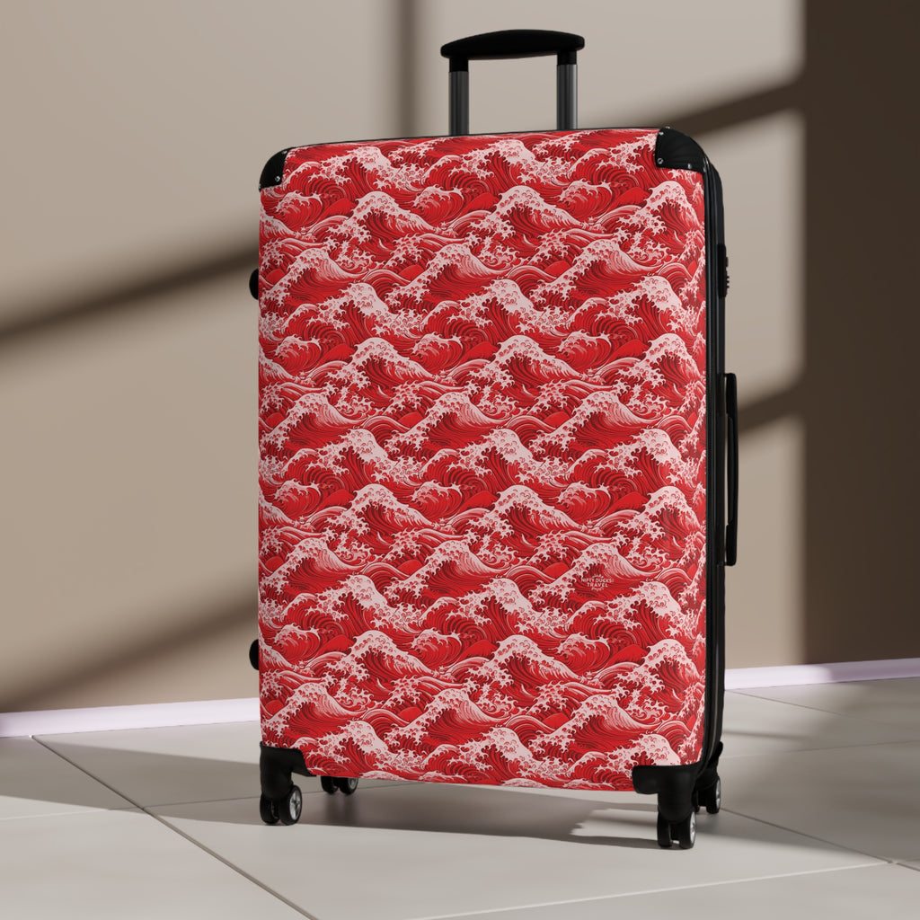 Tempest Tides - Red - Suitcase - Stylish Luggage for Adventurers