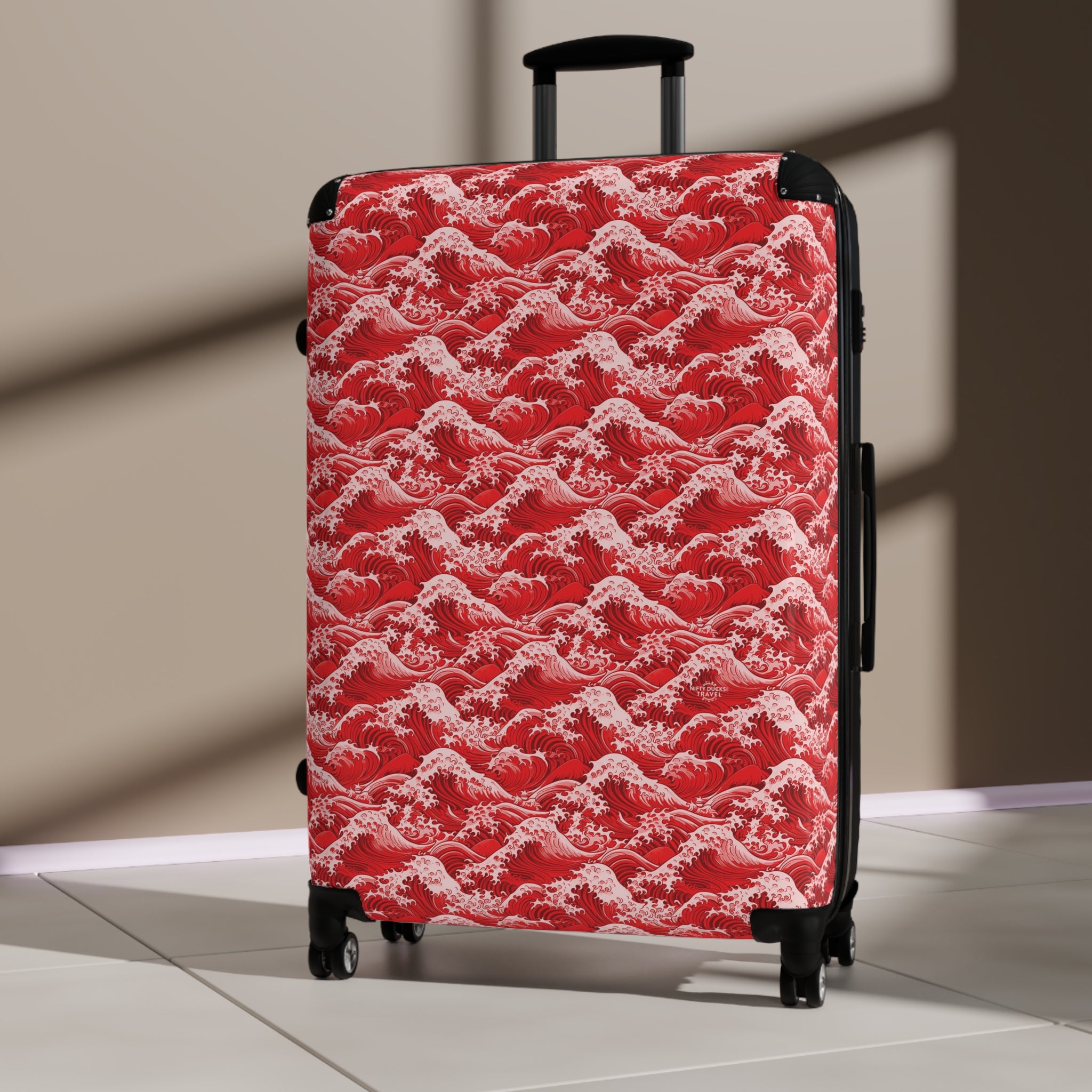 Tempest Tides - Red - Suitcase - Stylish Luggage for Adventurers