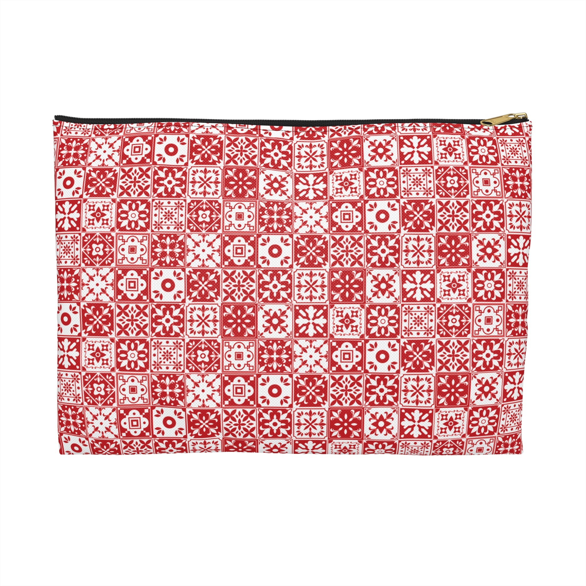 Mediterraneo Mosaic - Red - Accessory Pouch - Perfect for Adventurers & Travelers