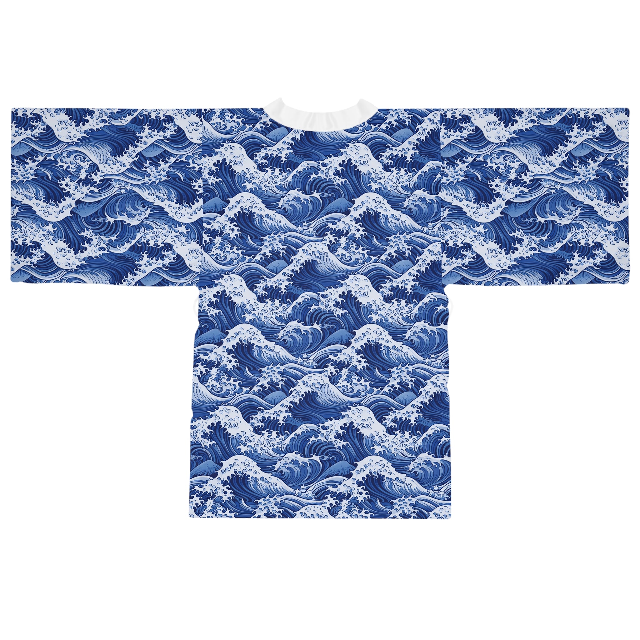 Tempest Tides - Blue - Long Sleeve Kimono Robe - Chic Loungewear, Spa Outfit, Gift for Her, Inner Peace, Home Comfort