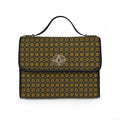 Waterproof Canvas Bag — Gold - Black - Floral Satchel for Everyday Commute