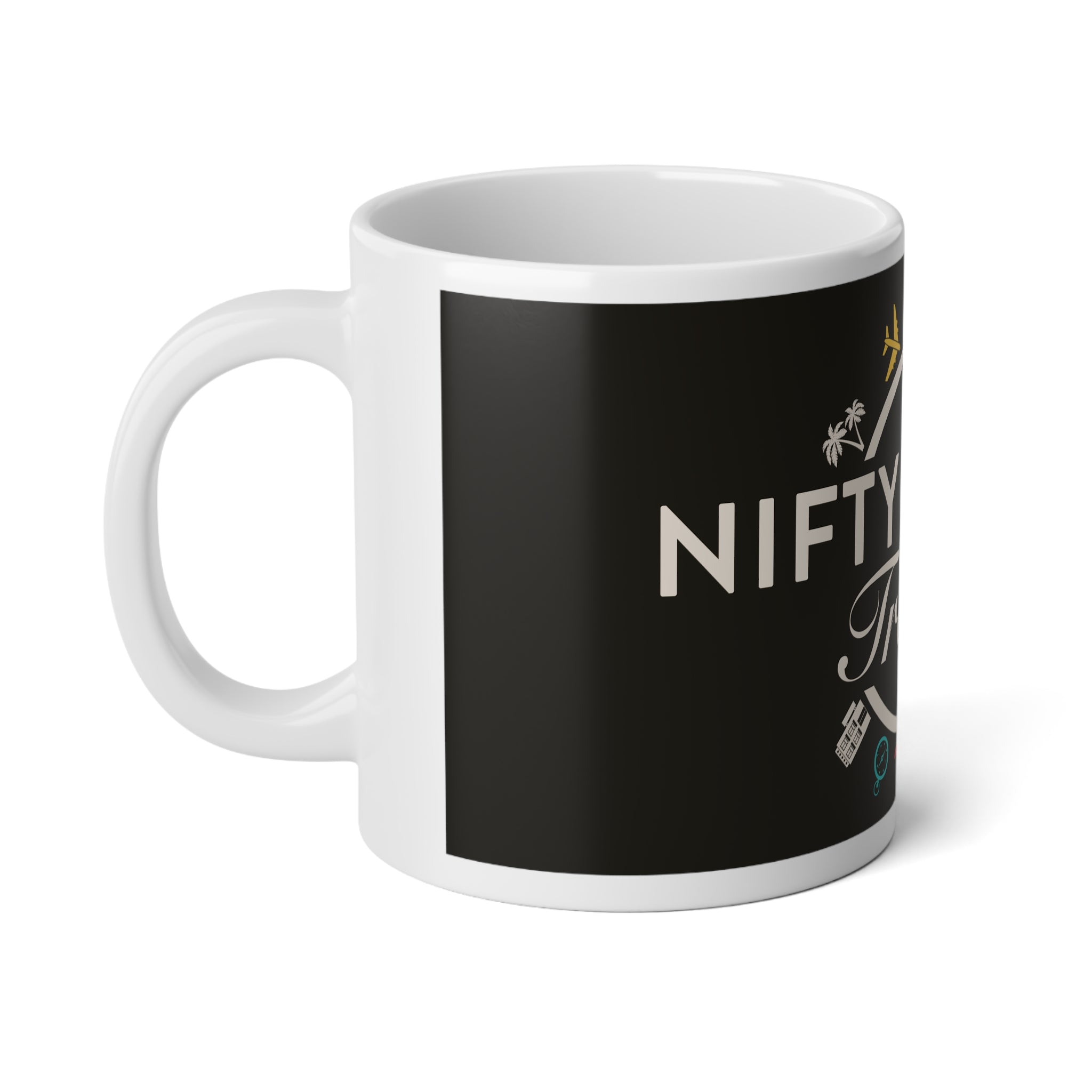Nifty Ducks Travel Logo Jumbo Mug - 20oz Coffee Cup