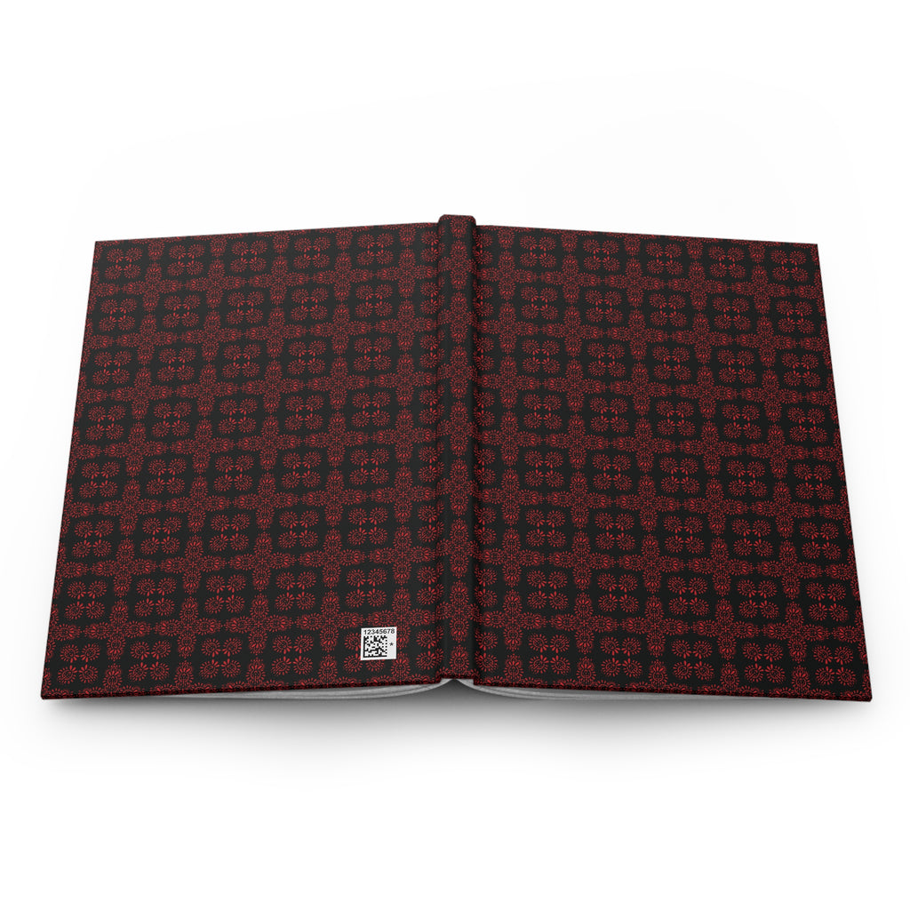 Symmetra - Red - Black - Hardcover Journal - Matte Finish