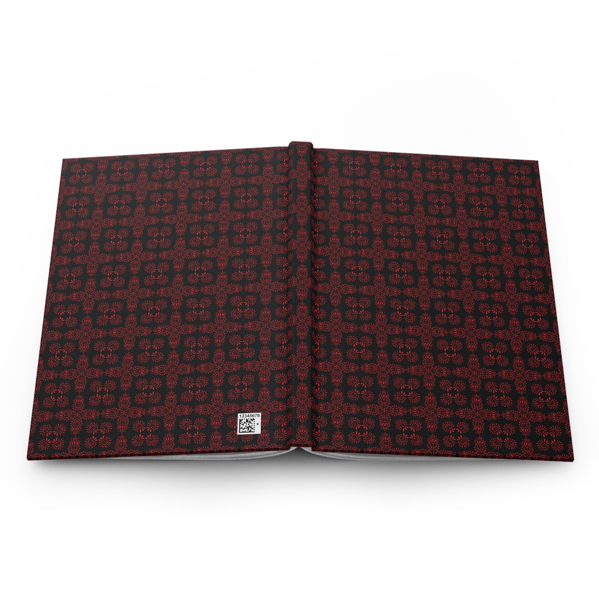 Symmetra - Red - Black - Hardcover Journal - Matte Finish