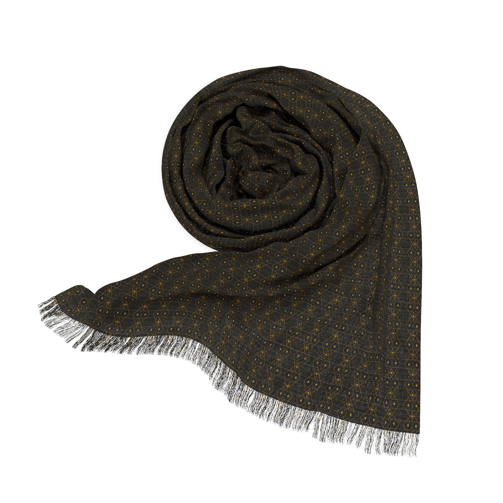 Dimetra - Black - Gold - Scarf - Lightweight Shawl, Perfect for Outdoor Events, Mothers Day Gift