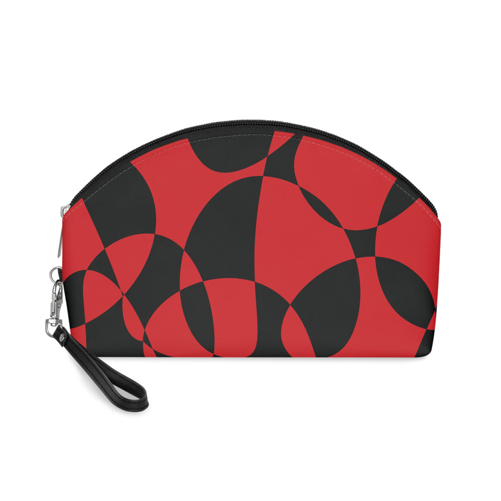 Scarlet Symphony - Black - Mid Century design - Makeup Bag - Fun & Functional Travel Accessory