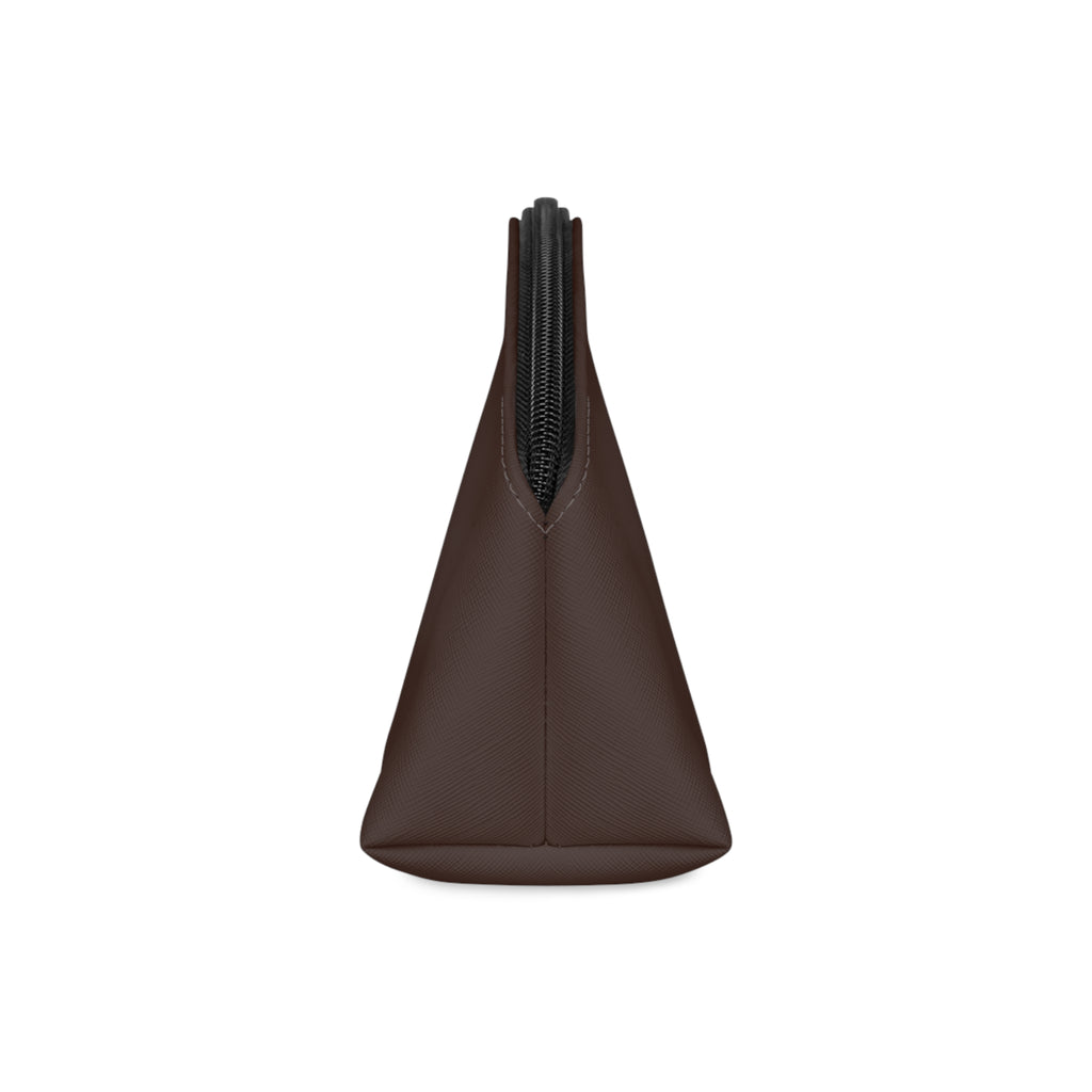 Nifty Ducks Travel Logo - Makeup Bag - Fun & Functional Travel Accessory - Espresso