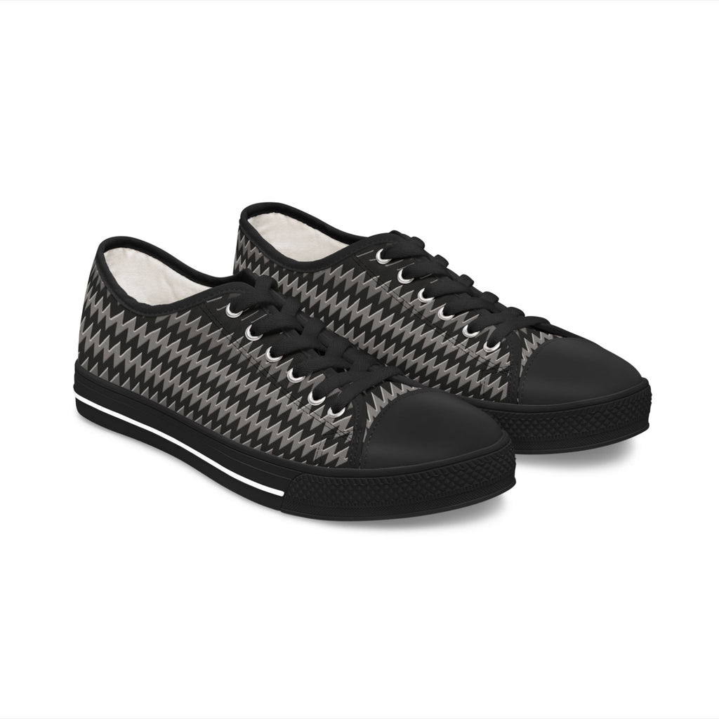 Kinetra - Black - Women's Low Top Sneakers — Casual Canvas Shoes