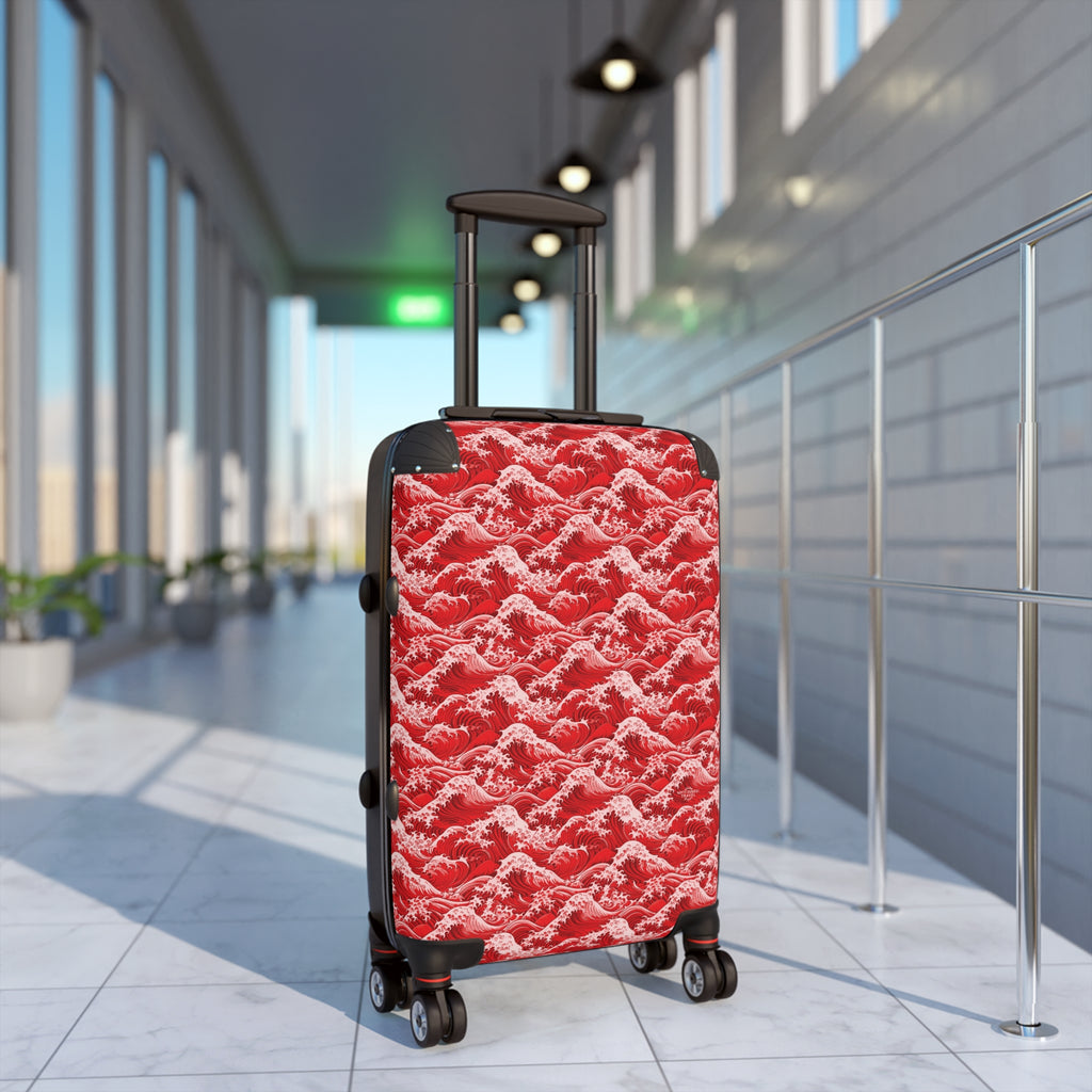 Tempest Tides - Red - Suitcase - Stylish Luggage for Adventurers