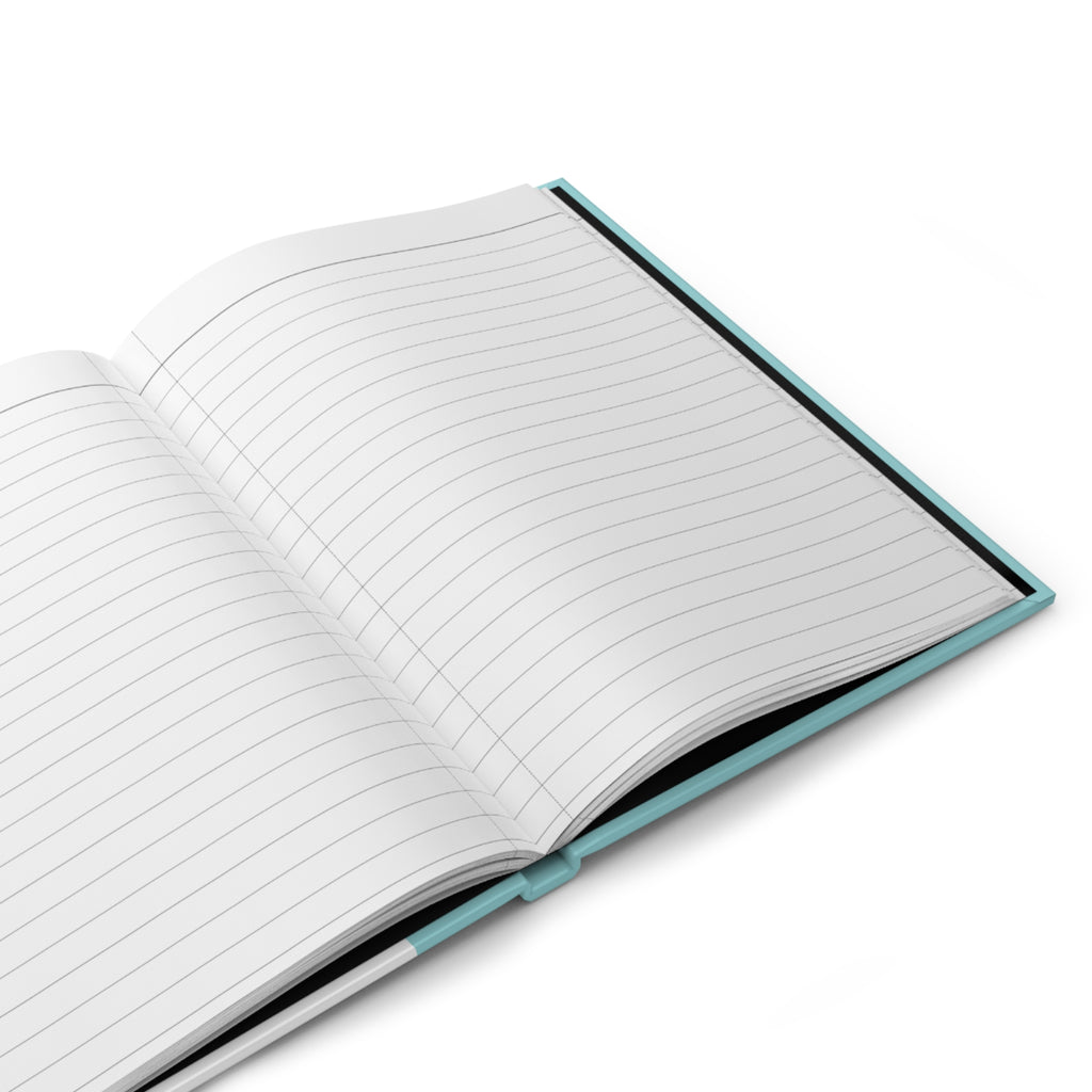 Traveling Ducks - Nifty Ducks Travel Logo - Electric Blue - Hardcover Journal - Matte Finish