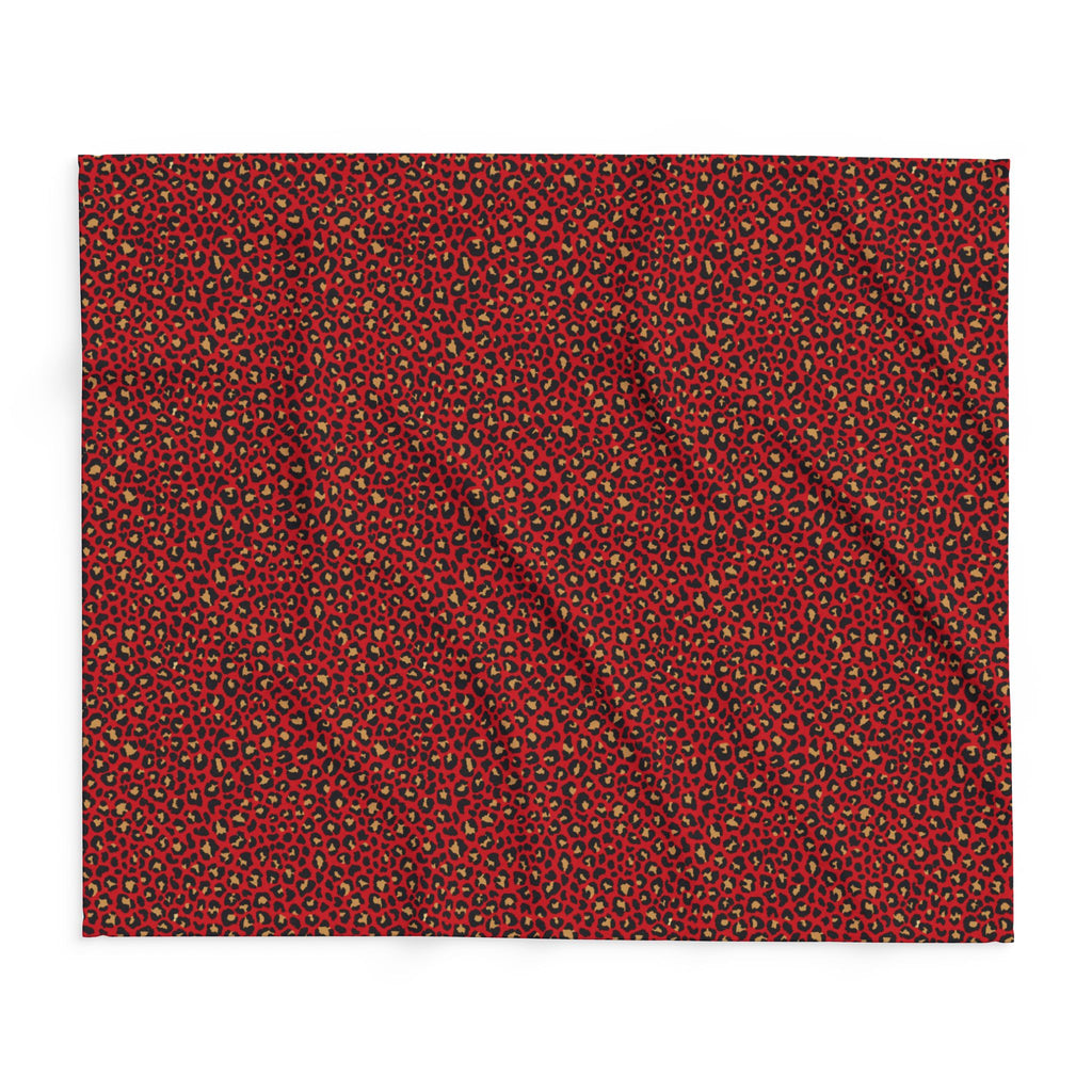 Spicy Kitty - Scarlet - Cozy Arctic Fleece Blanket - Festive Holiday Throw