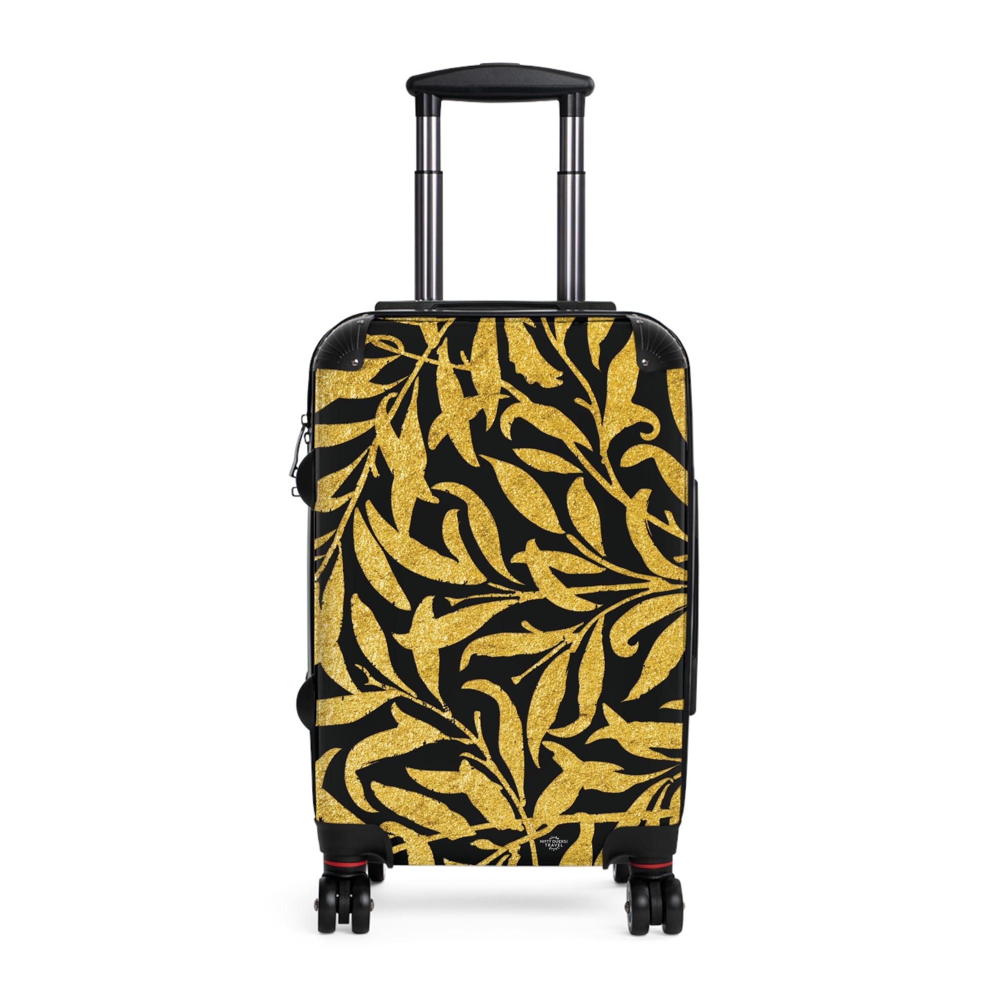 Gold Leaves - Black - Suitcase - Stylish Luggage for Adventurers