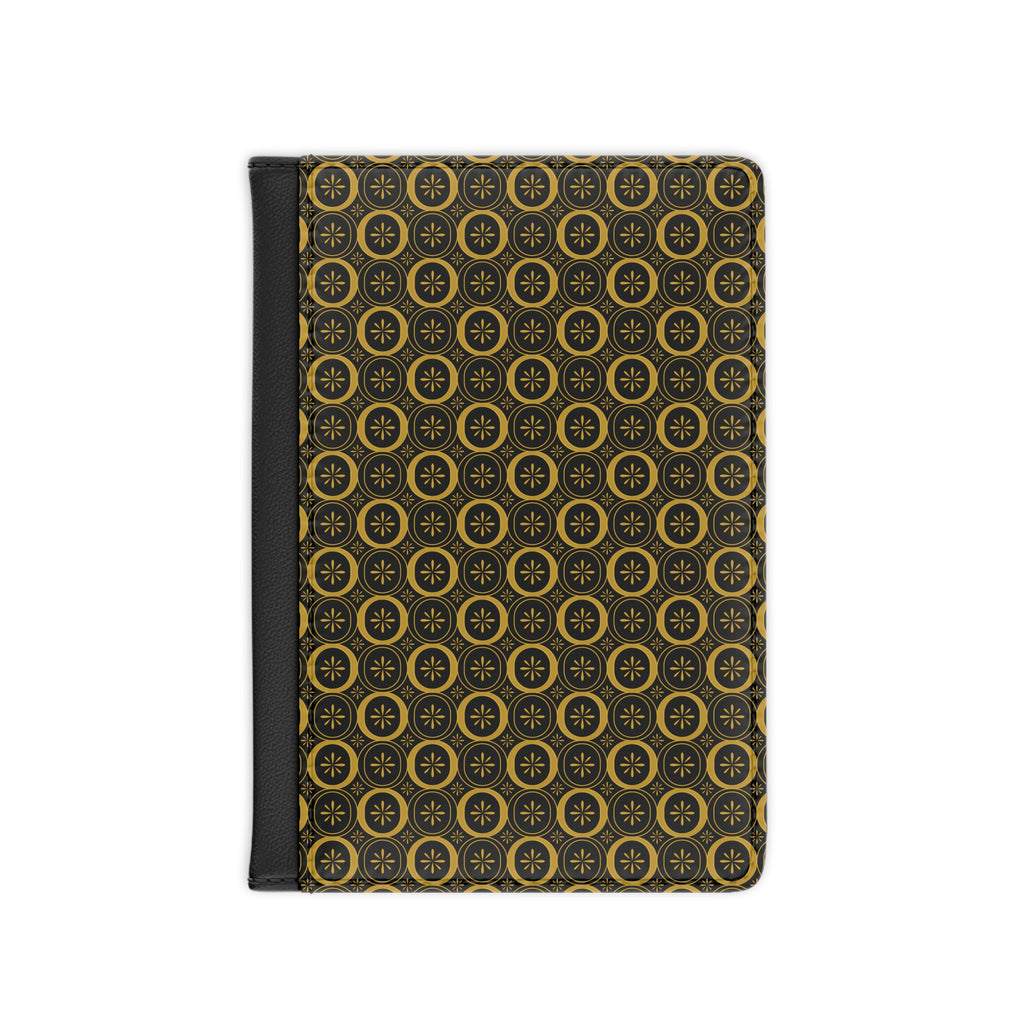 Solaris - Black - Gold - Passport Cover | Travel Accessory, Gift for Jet setters, Unique Travel Journal, Vacation Must-Have, Gift for Travelers