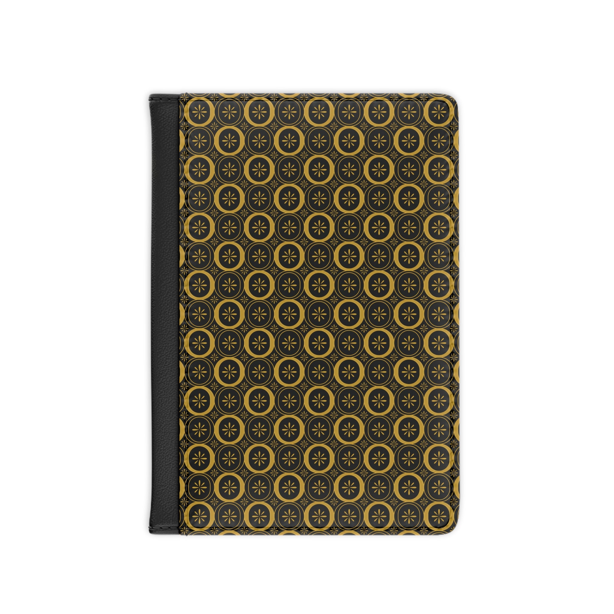 Solaris - Black - Gold - Passport Cover | Travel Accessory, Gift for Jet setters, Unique Travel Journal, Vacation Must-Have, Gift for Travelers