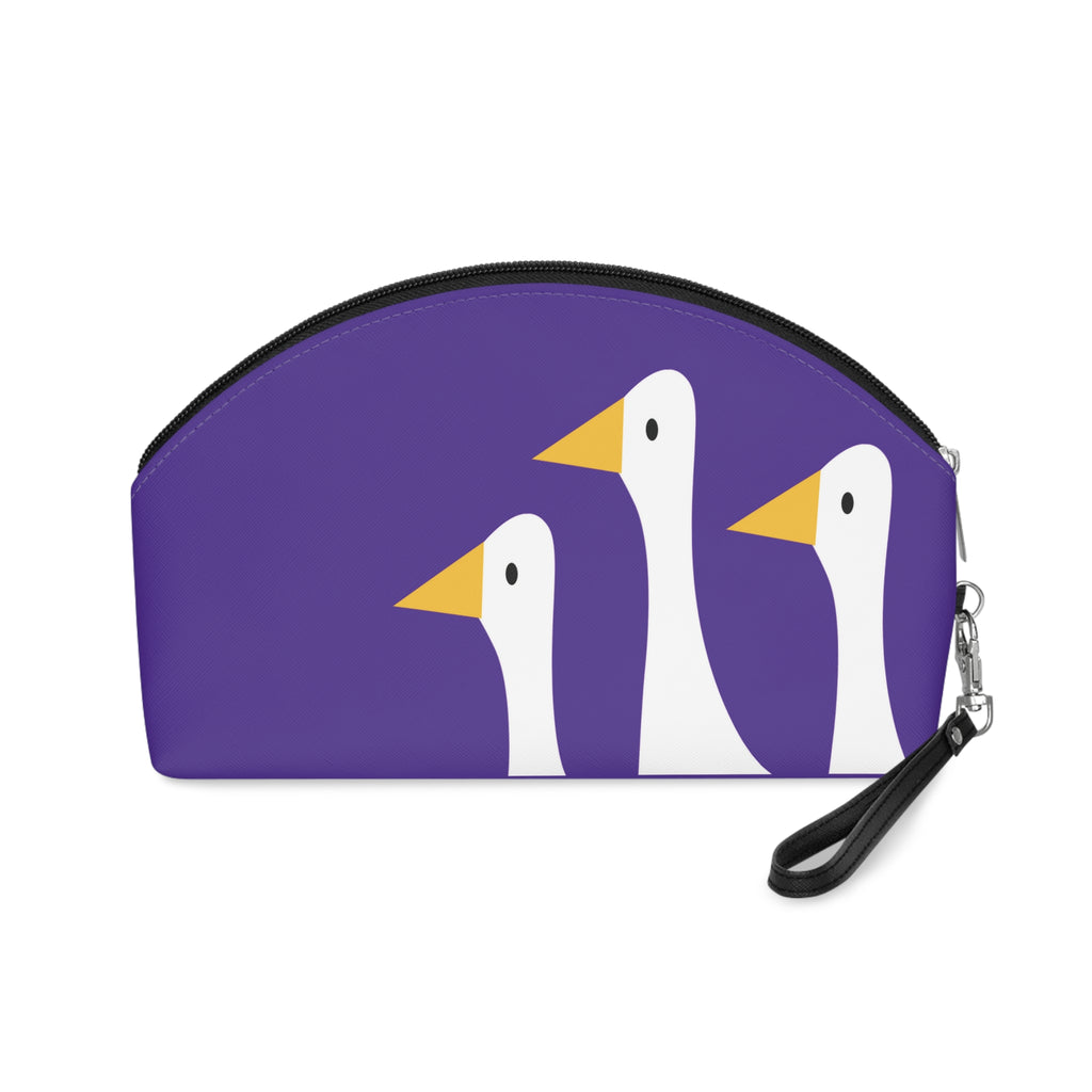 Traveling Ducks - Makeup Bag - Fun & Functional Travel Accessory - Metallic Violet