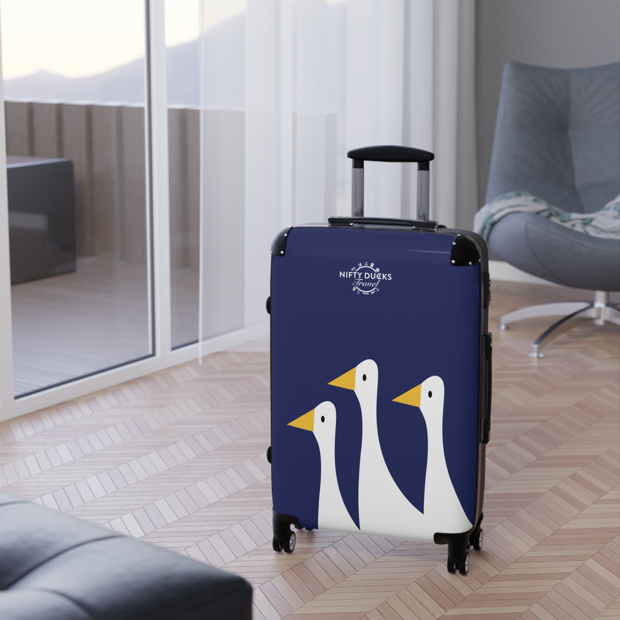 Traveling Ducks - Midnight Mallard - Stylish Luggage for Adventurers