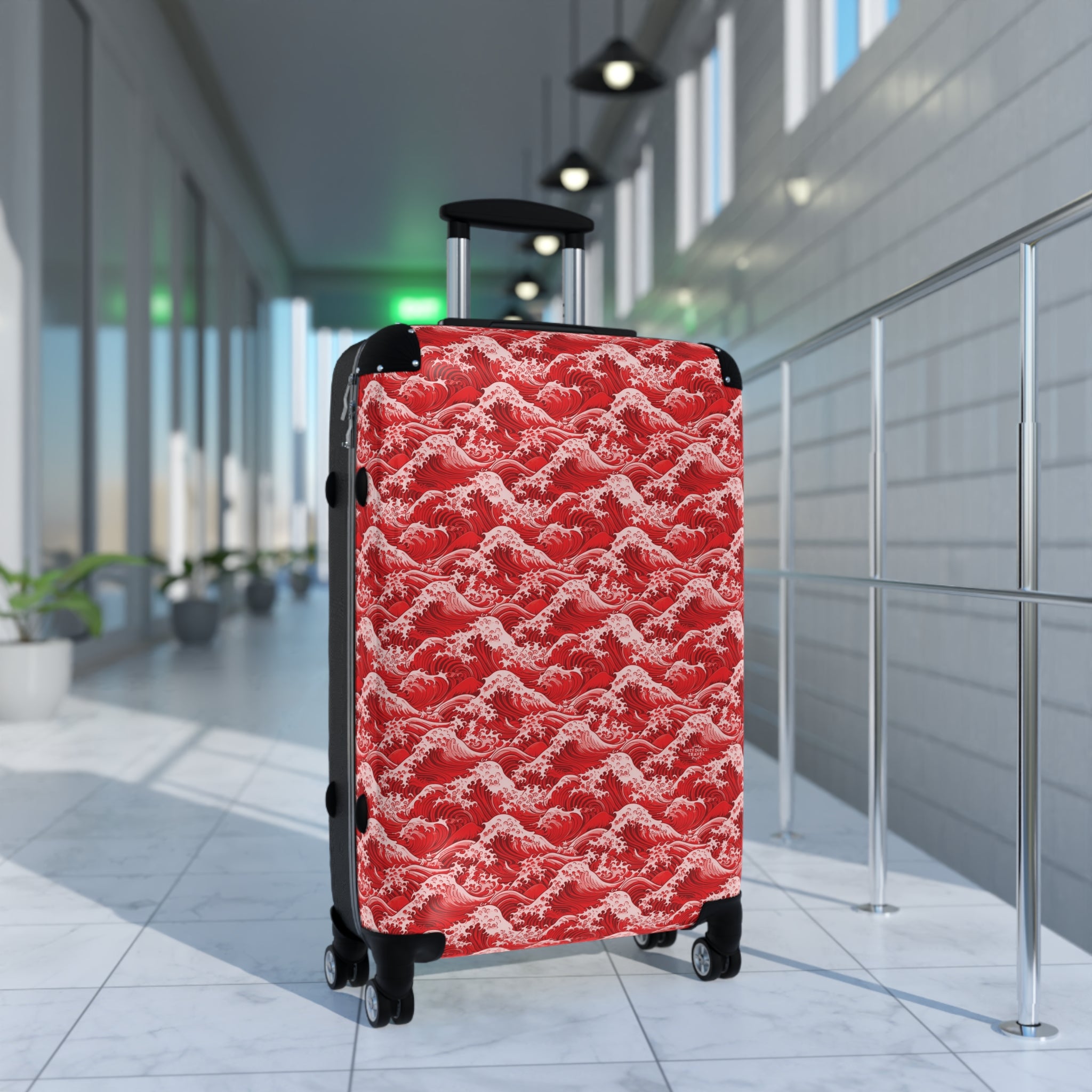 Tempest Tides - Red - Suitcase - Stylish Luggage for Adventurers