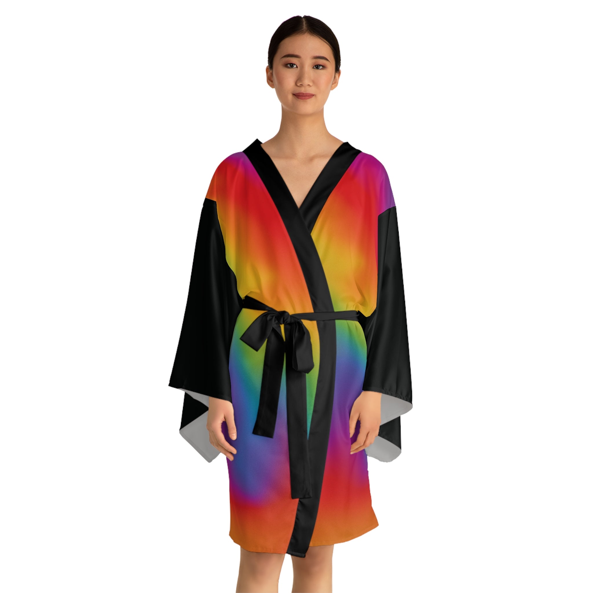 Travel in Technicolor - Long Sleeve Kimono Robe - Chic Loungewear, Spa Outfit, Gift for Her, Inner Peace, Home Comfort