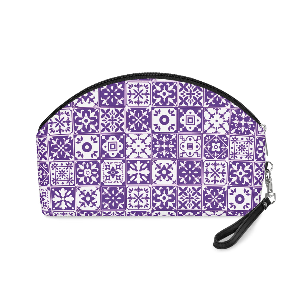 Mediterraneo Mosaic - Purple - Mid Century design - Makeup Bag - Fun & Functional Travel Accessory