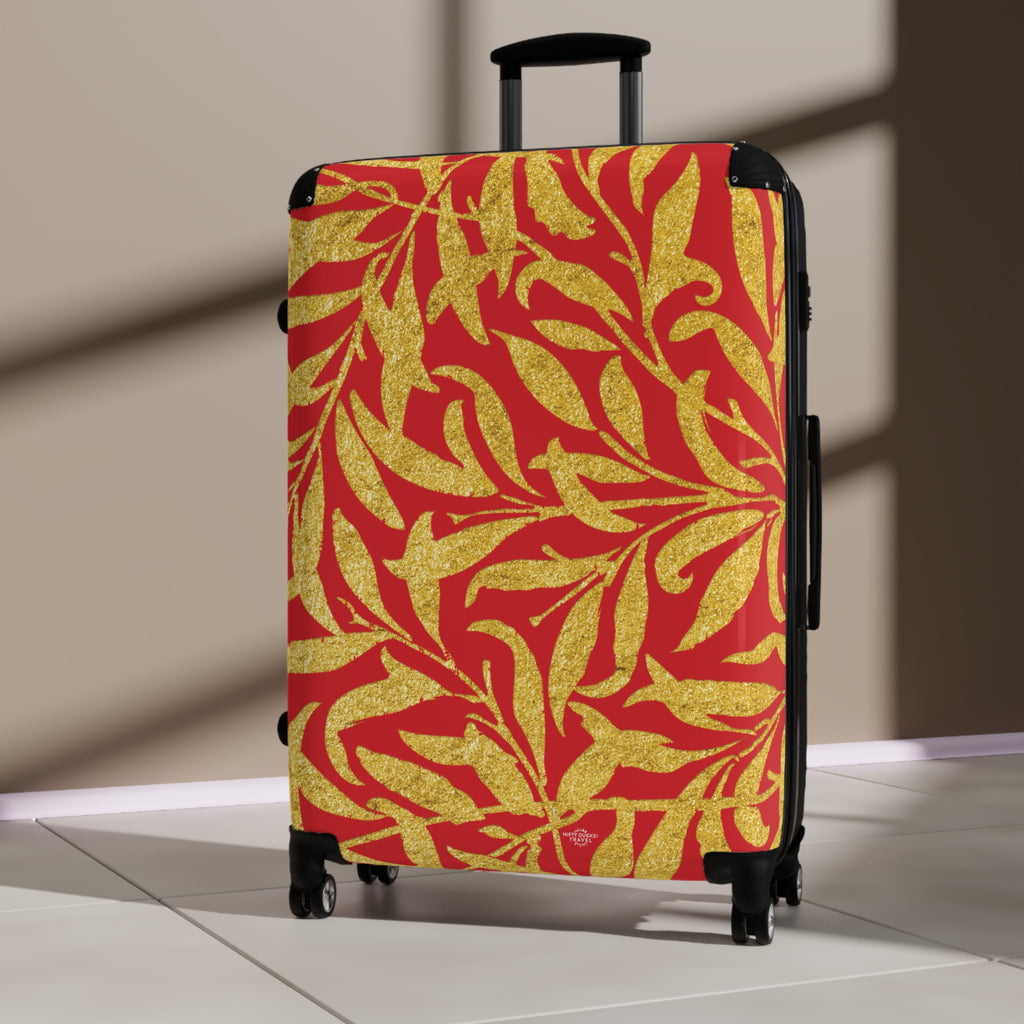 Gold Leaves - Scarlet - Suitcase - Stylish Luggage for Adventurers