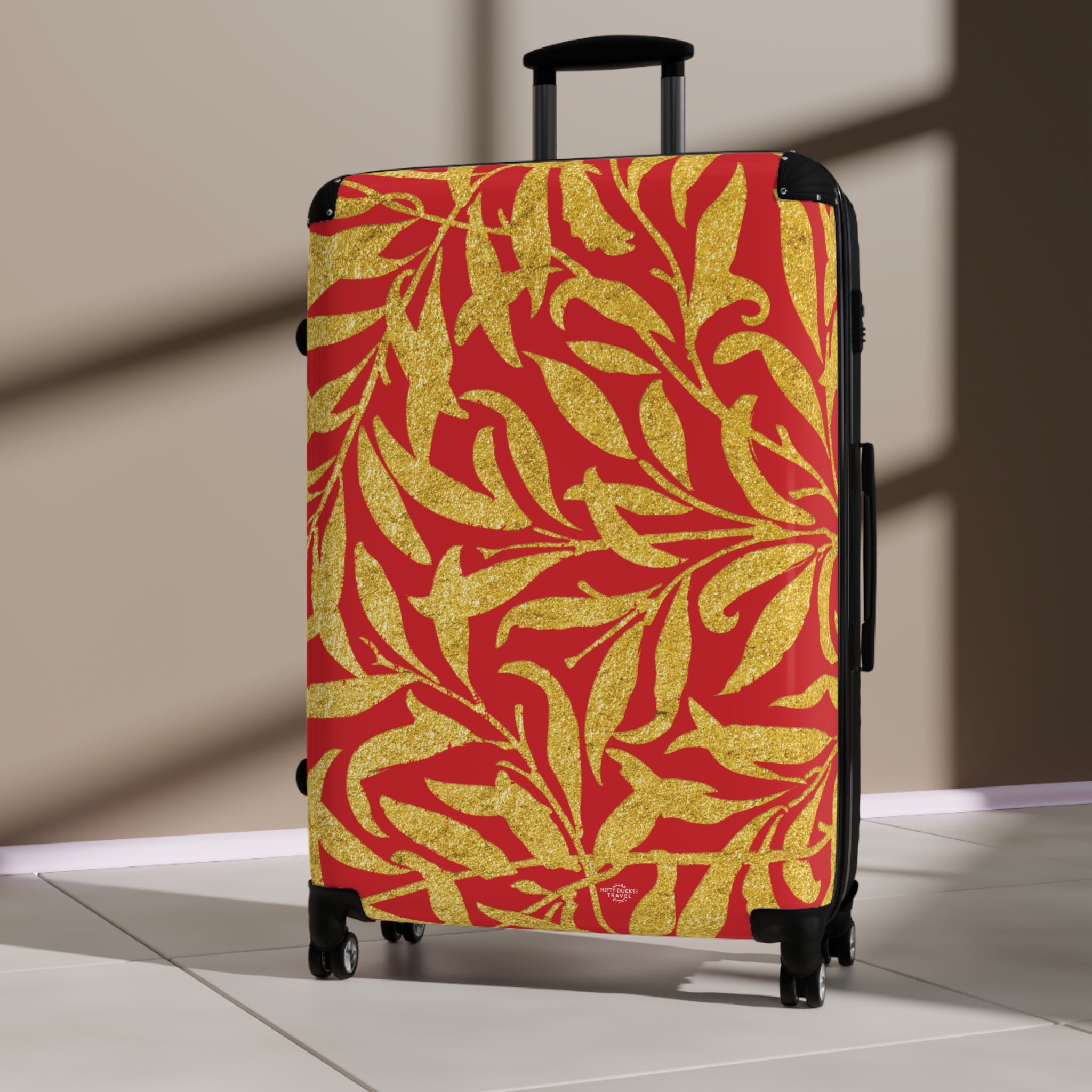 Gold Leaves - Scarlet - Suitcase - Stylish Luggage for Adventurers