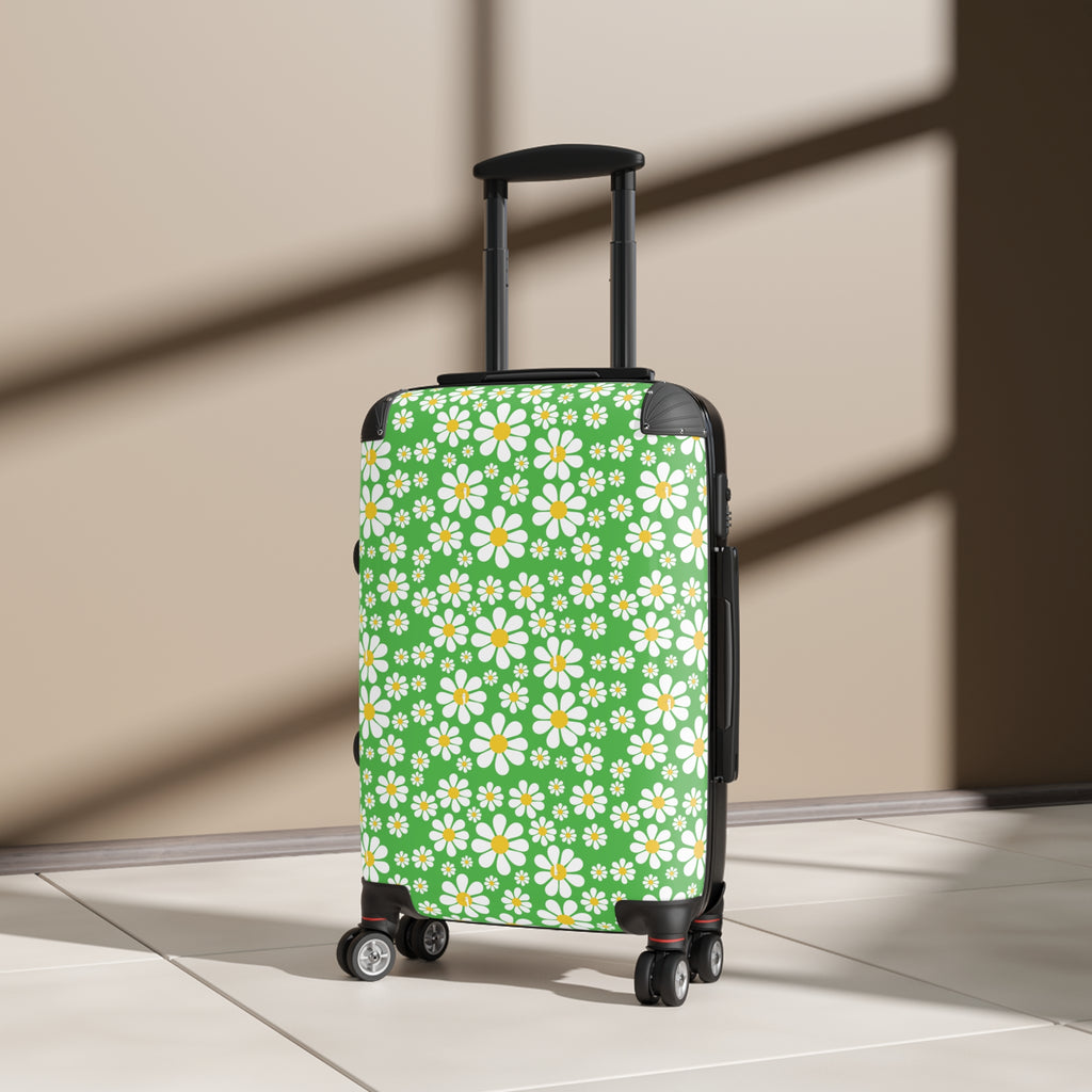 Ducks in Daisies - Lime Green - Suitcase - Stylish Luggage for Adventurers