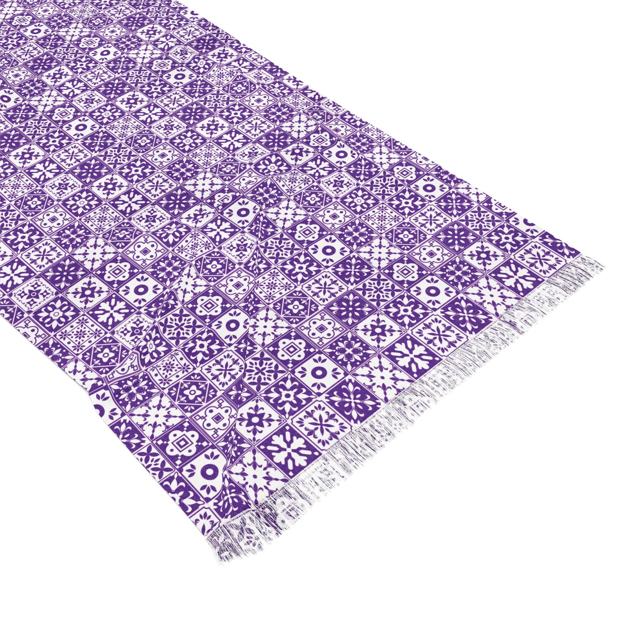 Mediterraneo Mosaic - Purple - Scarf - Lightweight Shawl, Perfect for Outdoor Events, Mothers Day Gift