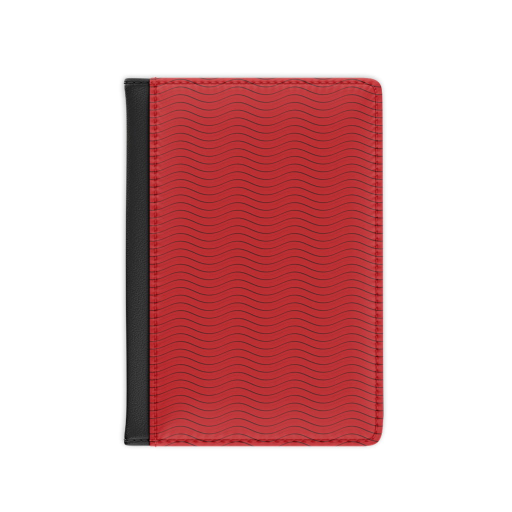 Scarlet Waves - Scarlet - Passport Cover | Travel Accessory, Gift for Jet setters, Unique Travel Journal, Vacation Must-Have, Gift for Travelers