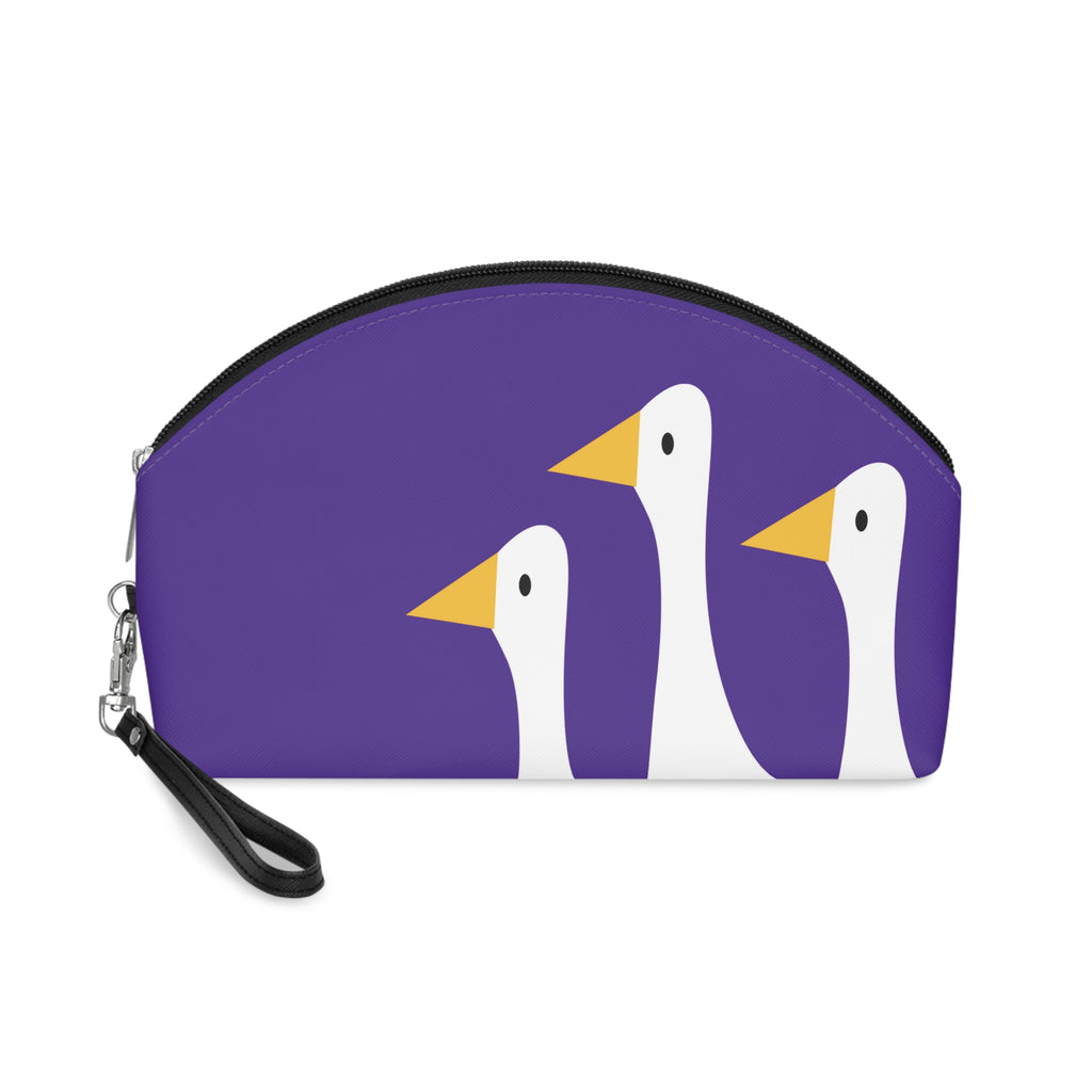 Traveling Ducks - Makeup Bag - Fun & Functional Travel Accessory - Metallic Violet