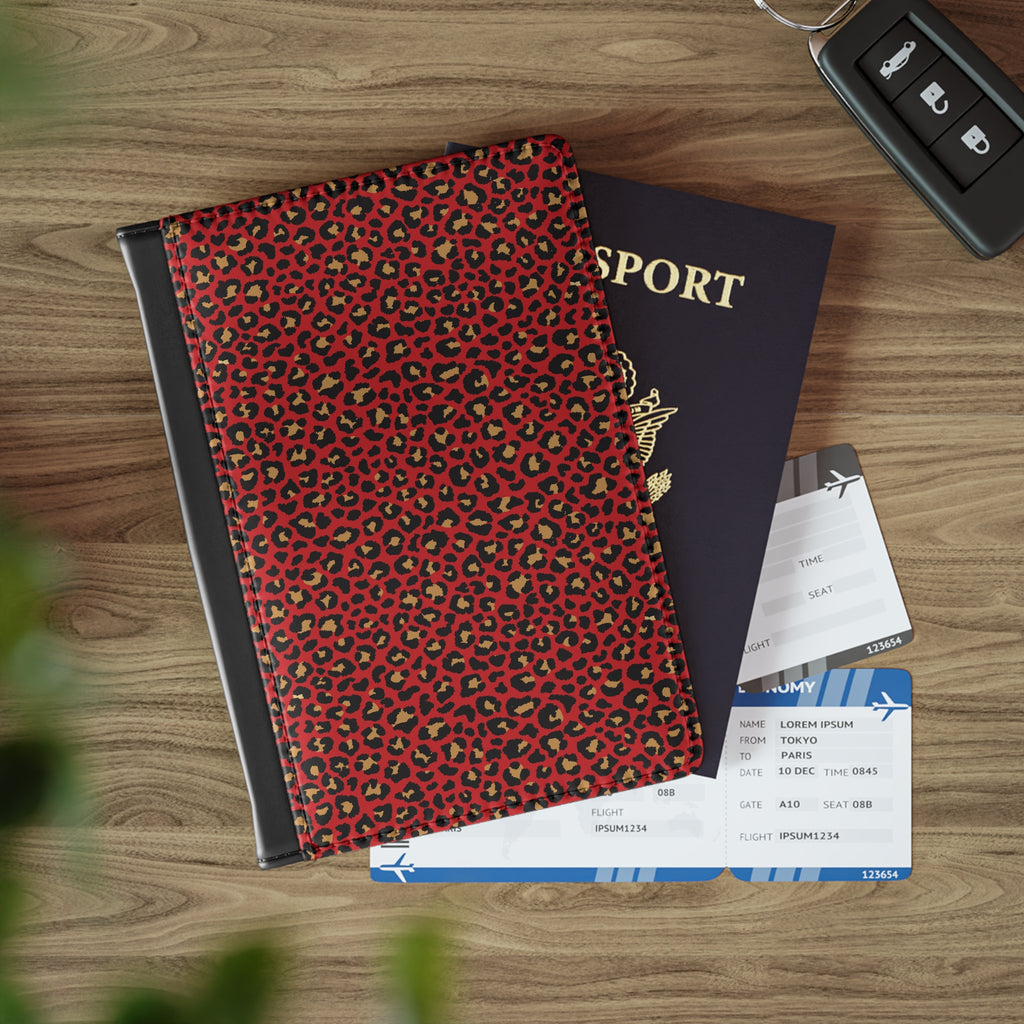 Spicy Kitty - Leopard Print Passport Cover | Travel Accessory, Gift for Jet setters, Unique Travel Journal, Vacation Must-Have, Gift for Travelers