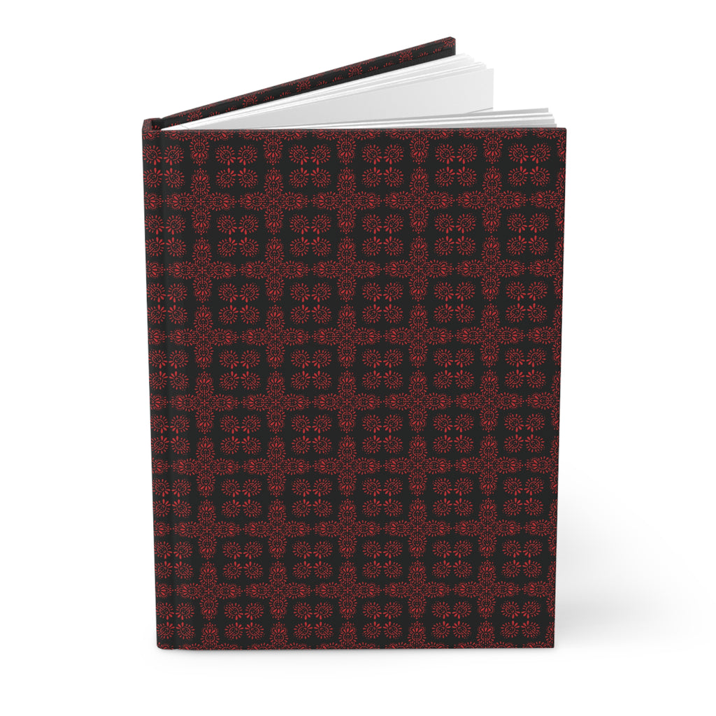 Symmetra - Red - Black - Hardcover Journal - Matte Finish