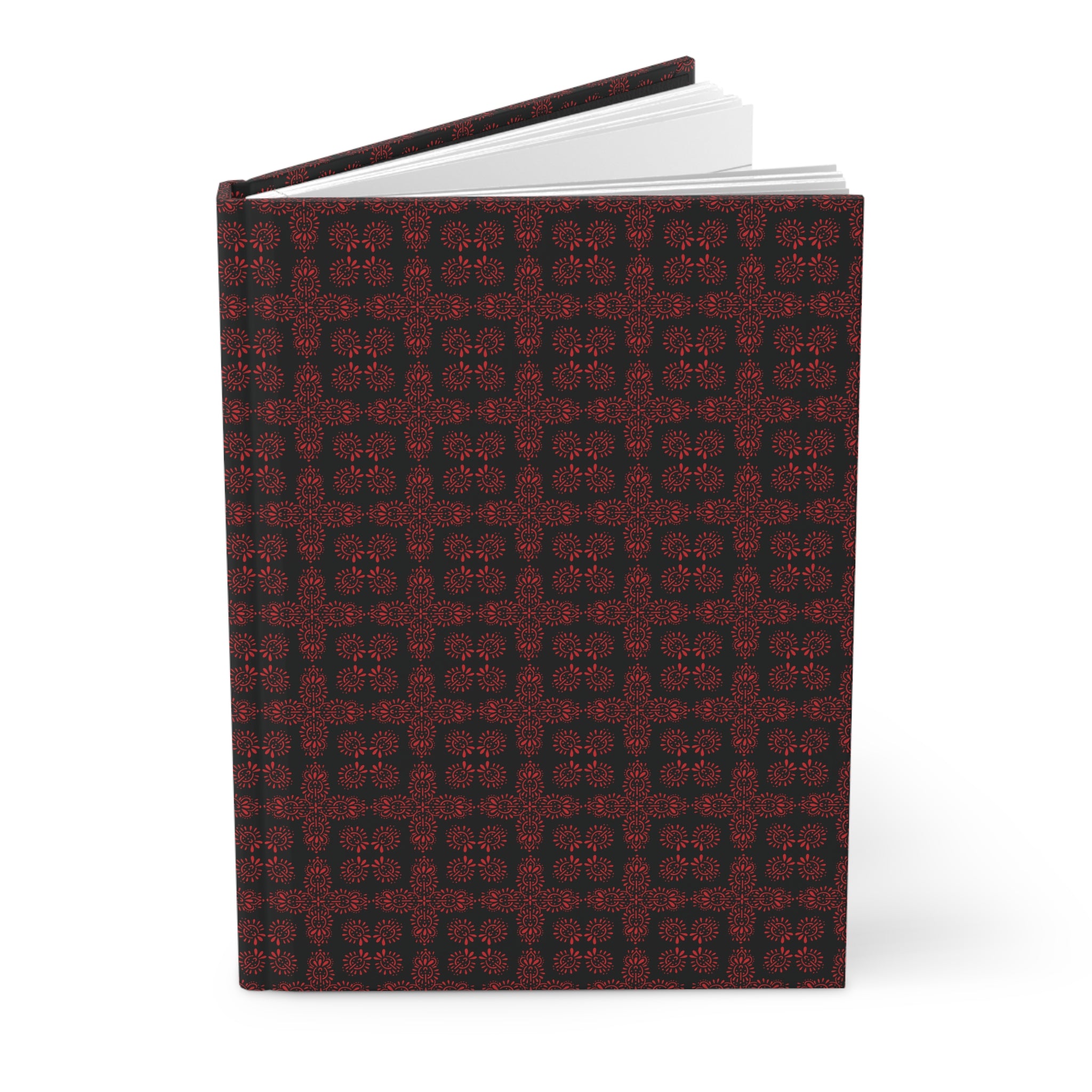 Symmetra - Red - Black - Hardcover Journal - Matte Finish