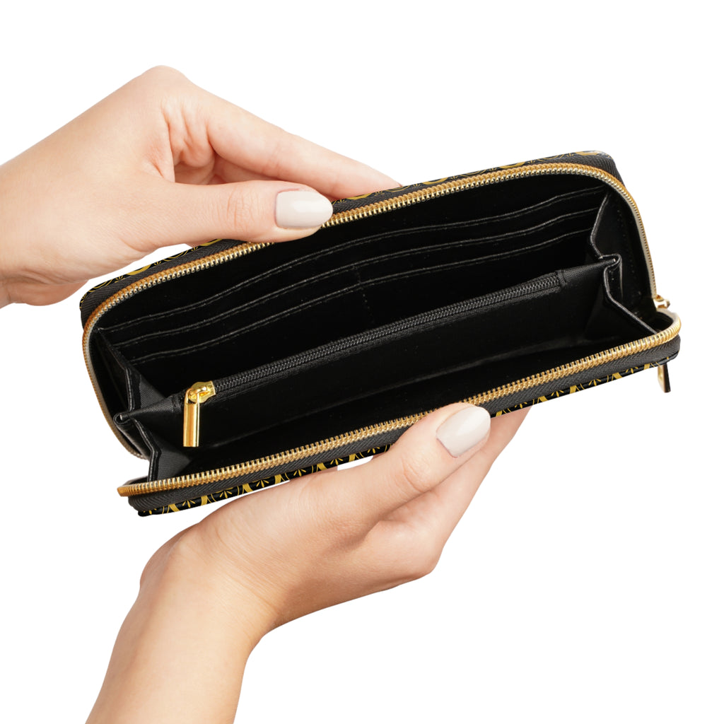 Solaris - Gold - Black - Zipper Wallet - Travel Accessories
