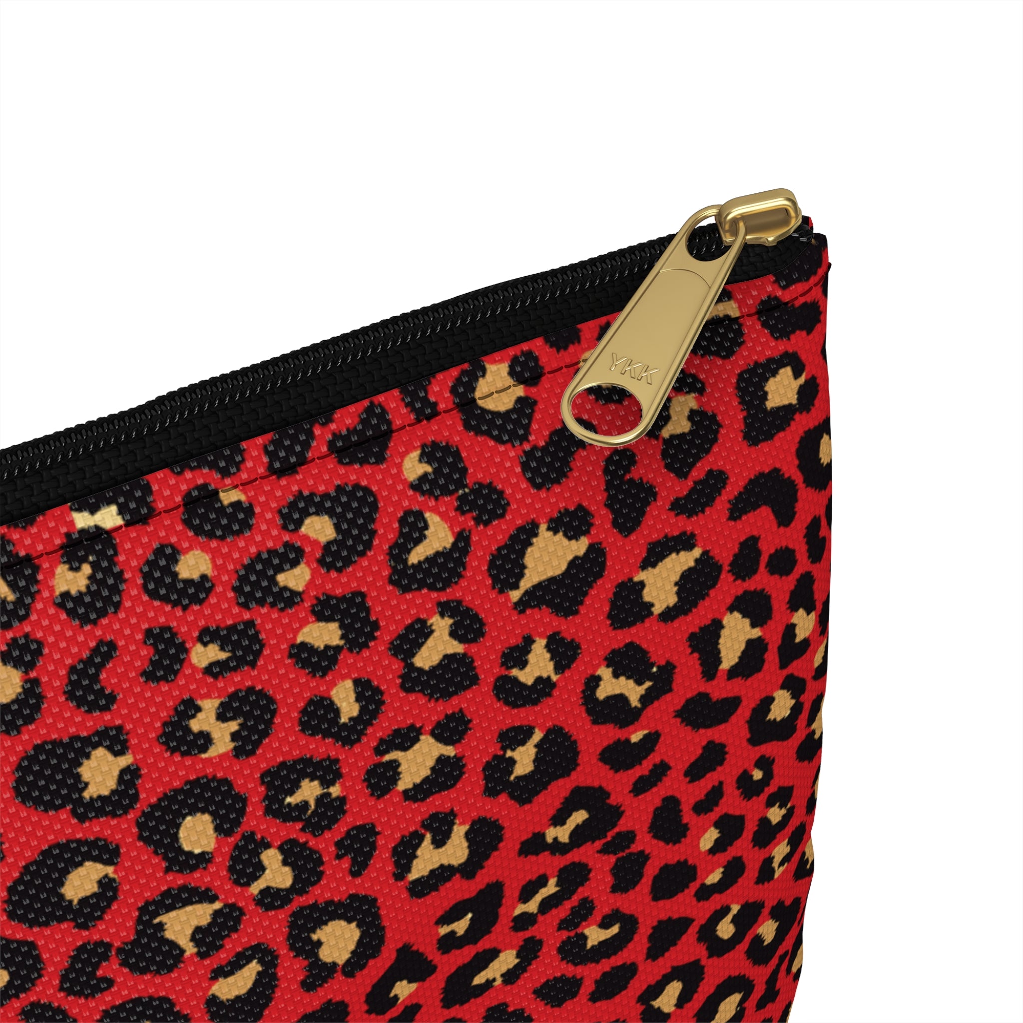 Spicy Kitty - Scarlet - Leopard Print - Nifty Ducks Travel Accessory Pouch - Perfect for Adventurers & Travelers