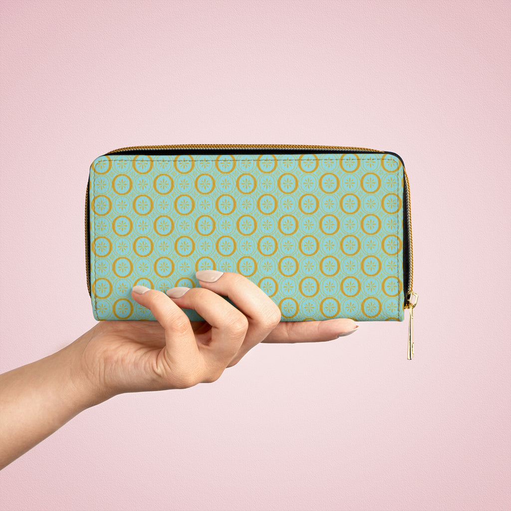 Solaris - Gold - Electric Blue - Zipper Wallet - Travel Accessories