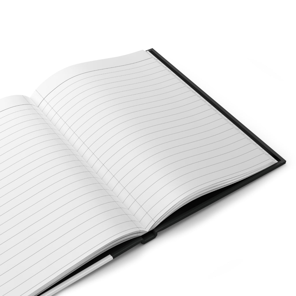 Traveling Ducks - Nifty Ducks Travel Logo - Black - Hardcover Journal - Matte Finish