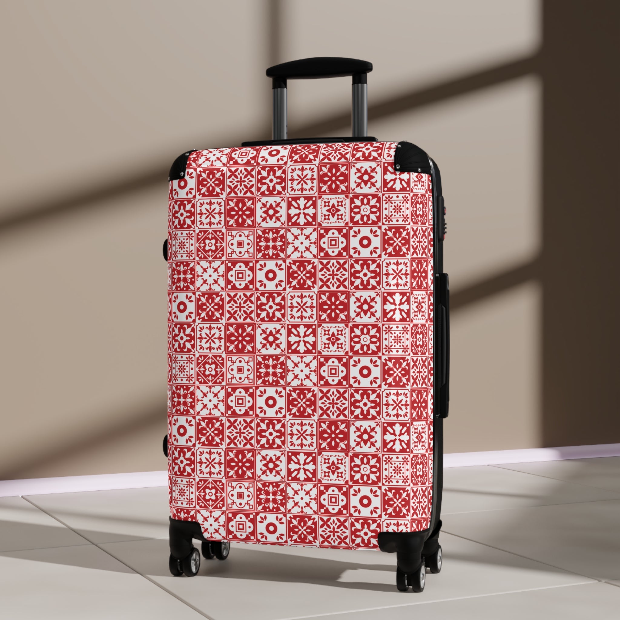 Mediterraneo Mosaic - Red - Suitcase - Stylish Luggage for Adventurers
