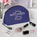 Nifty Ducks Travel Logo - Makeup Bag - Fun & Functional Travel Accessory - Ultramarine