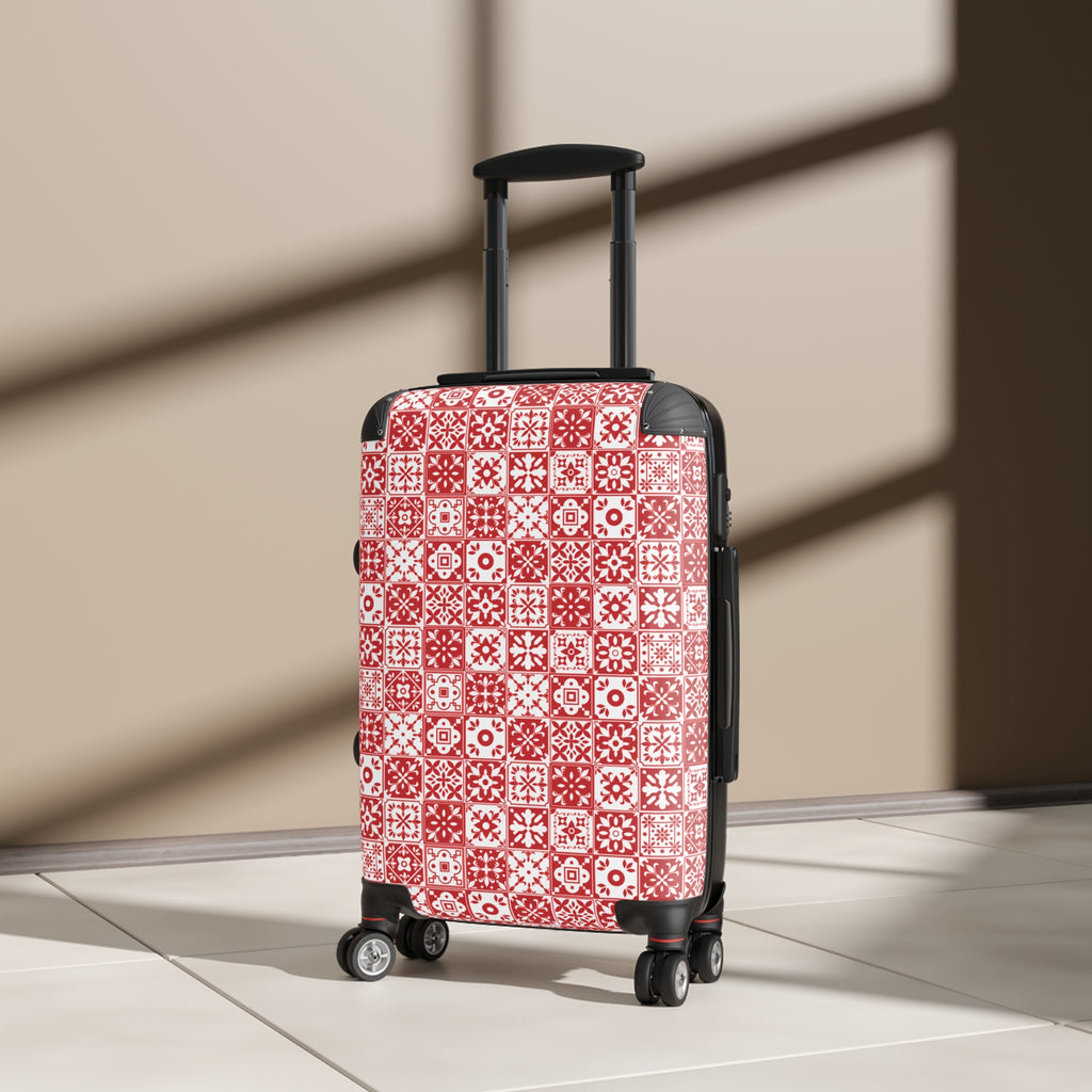 Mediterraneo Mosaic - Red - Suitcase - Stylish Luggage for Adventurers