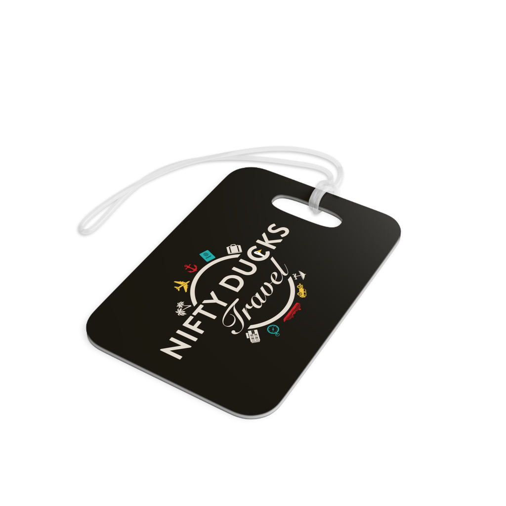 Nifty Ducks Travel Luggage Tag — Signature Brown Travel Logo ID Tag