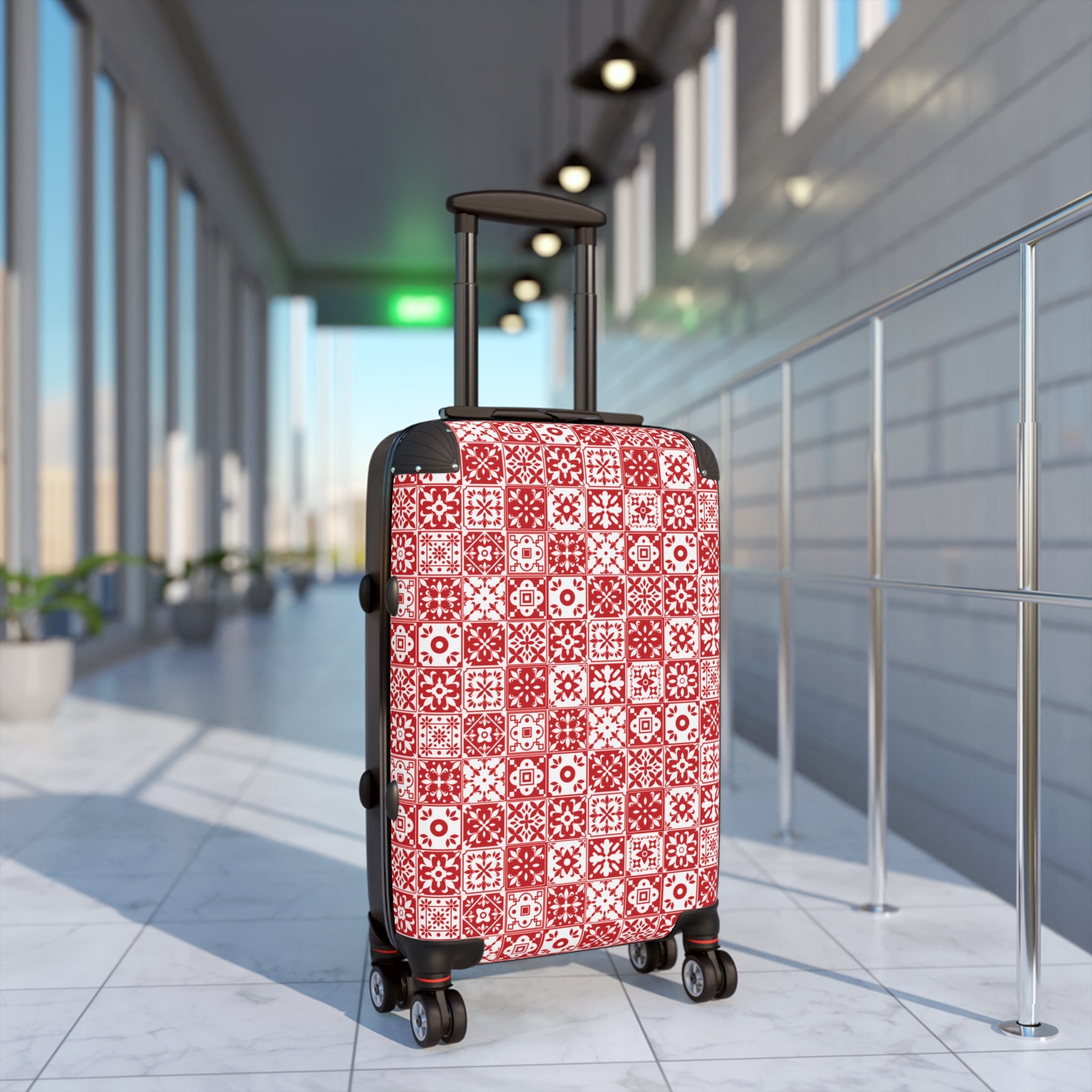Mediterraneo Mosaic - Red - Suitcase - Stylish Luggage for Adventurers