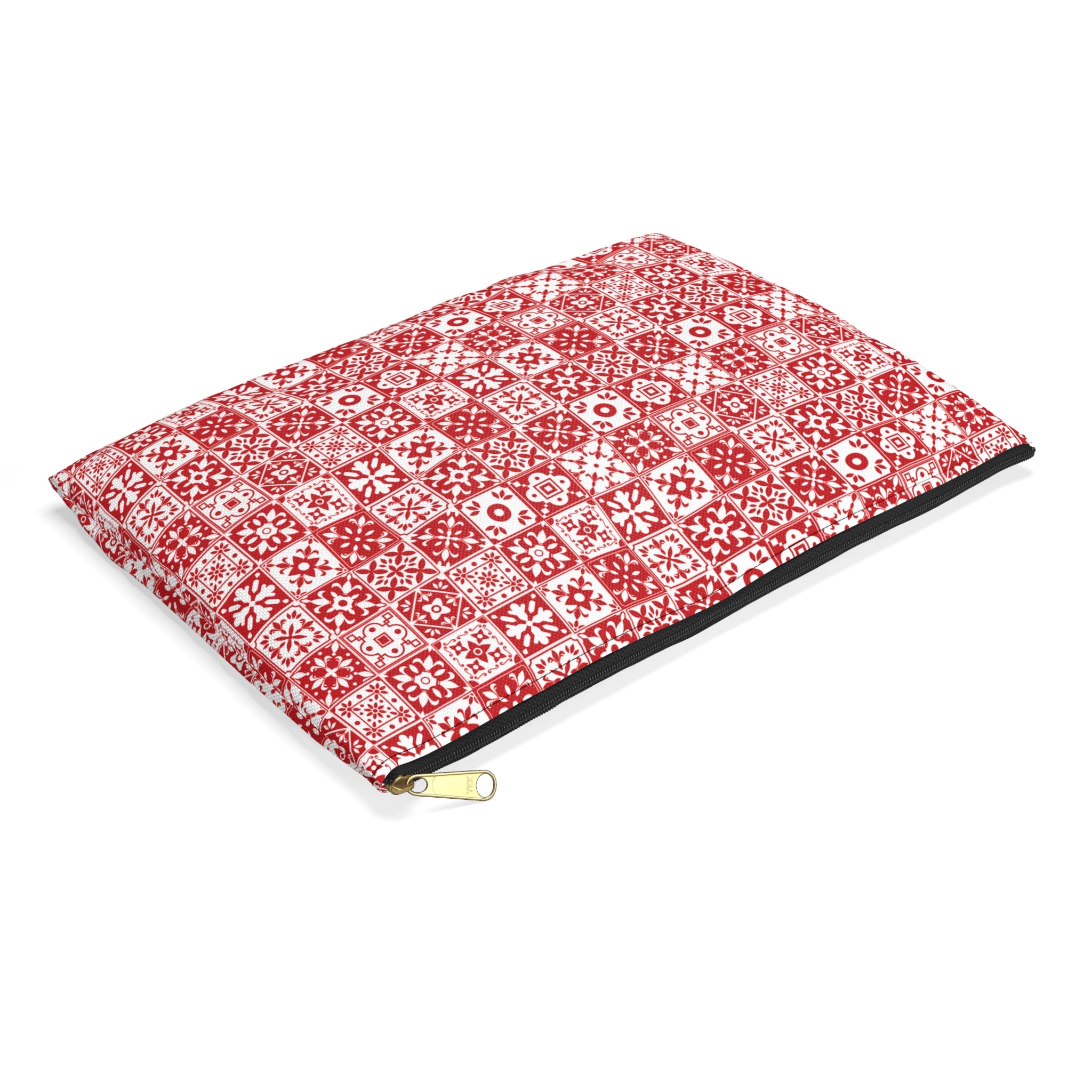 Mediterraneo Mosaic - Red - Accessory Pouch - Perfect for Adventurers & Travelers