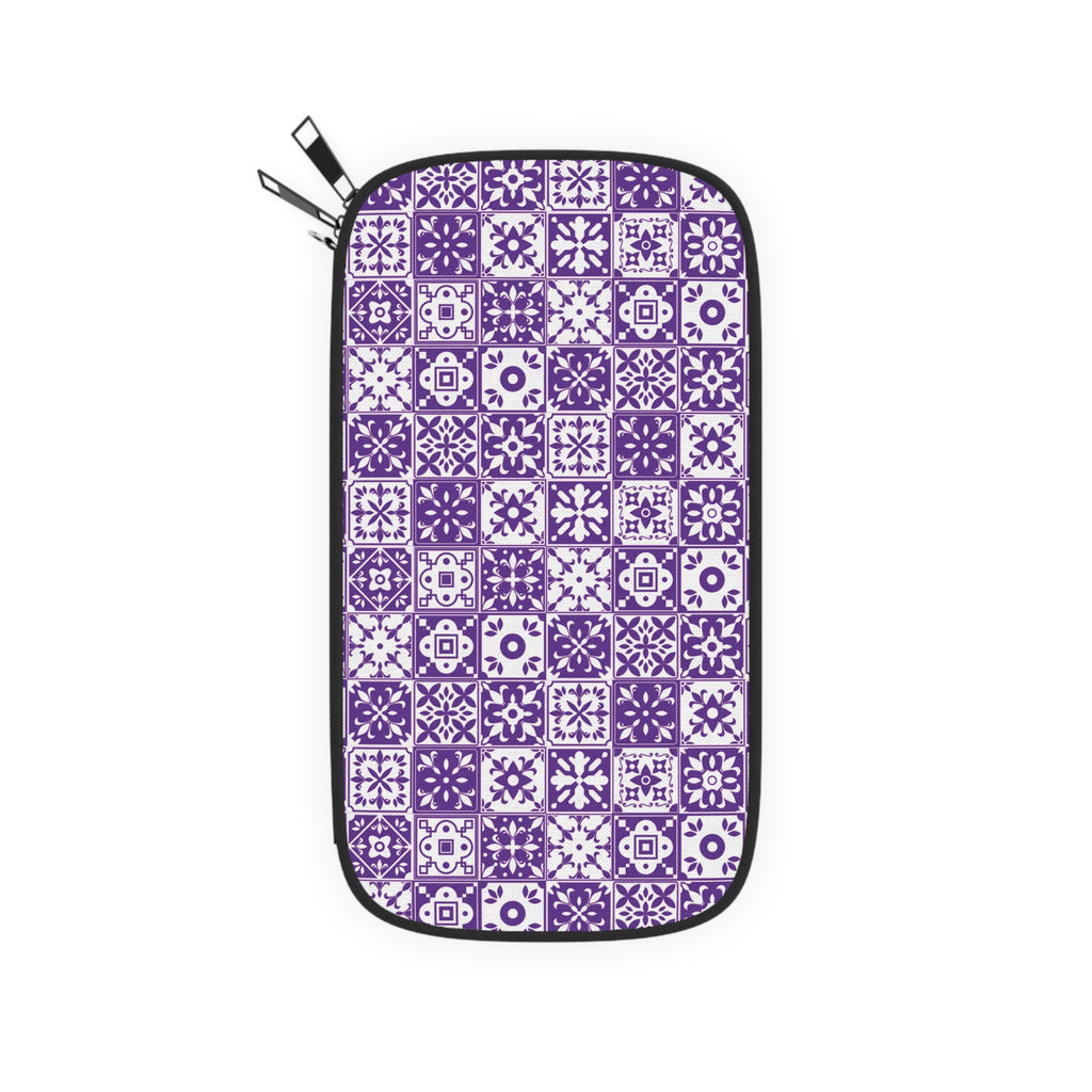 Mediterraneo Mosaic - Purple - Passport Wallet - Perfect for Adventurers & Travelers