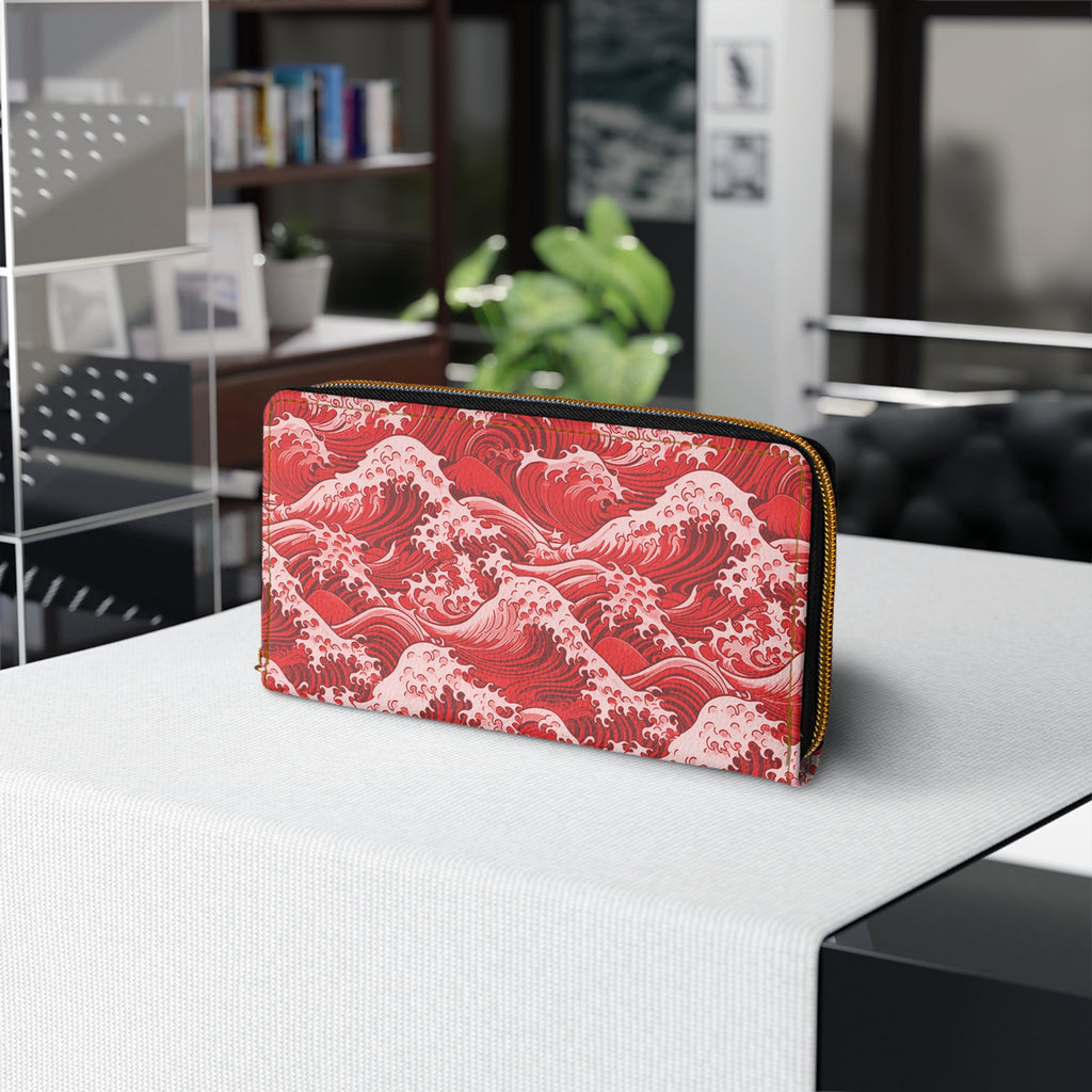 Tempest Tides - Red - Zipper Wallet - Travel Accessories
