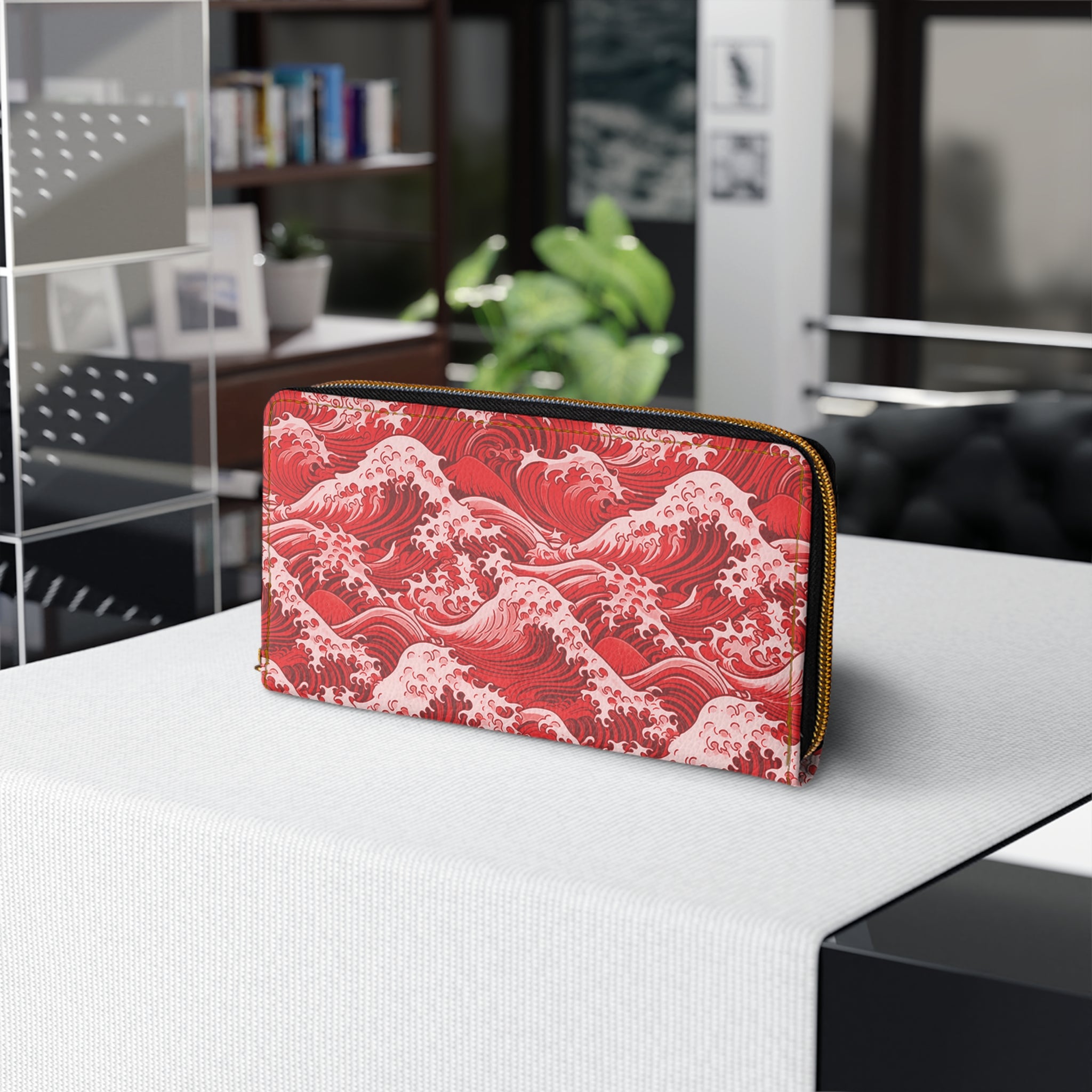 Tempest Tides - Red - Zipper Wallet - Travel Accessories