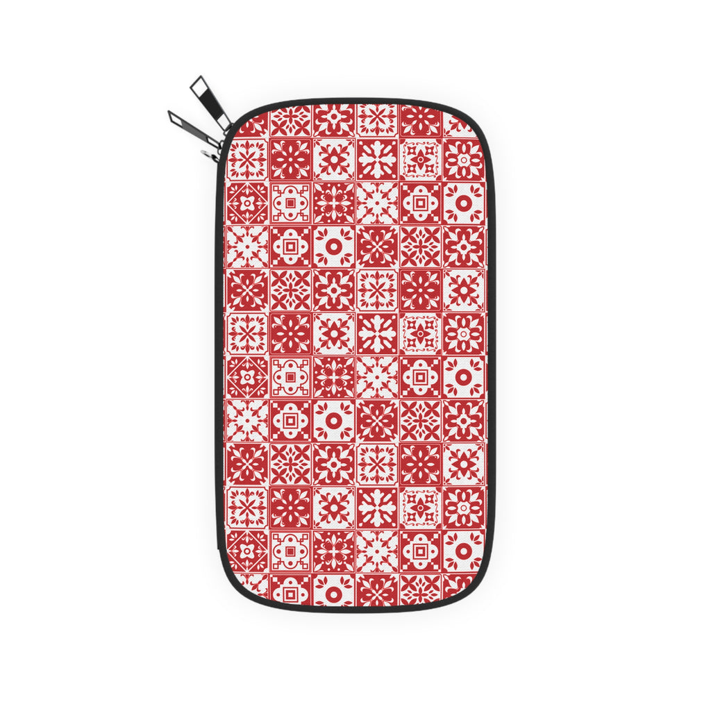Mediterraneo Mosaic - Red - Passport Wallet - Perfect for Adventurers & Travelers