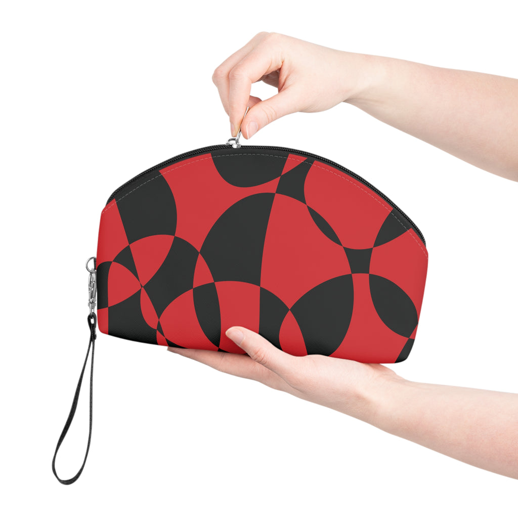Scarlet Symphony - Black - Mid Century design - Makeup Bag - Fun & Functional Travel Accessory