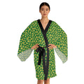 Zest Coast Vibes - Green - Long Sleeve Kimono Robe - Chic Loungewear, Spa Outfit, Gift for Her, Inner Peace, Home Comfort
