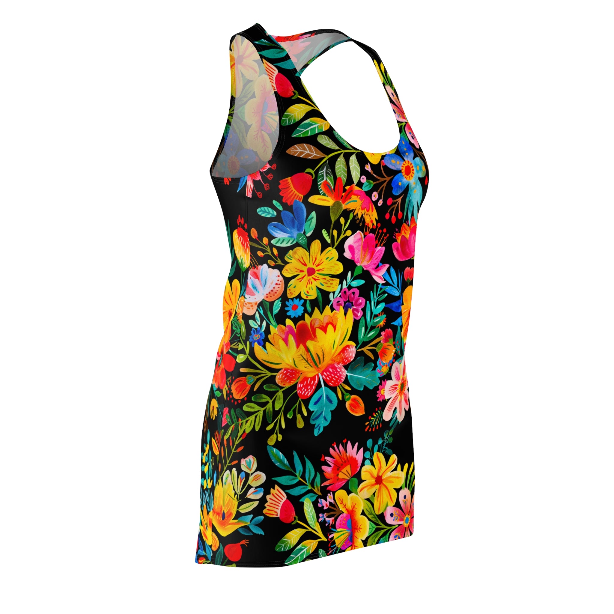 Cocktail Time - Black - Racerback Dress for Summer Fun, Beach Wear, Vacation Style, Party Outfit, Ladies Sundress