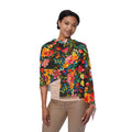 Bright Watercolor Flowers - BIG print - Black - Scarf - Lightweight Shawl, Perfect for Outdoor Events, Mothers Day Gift